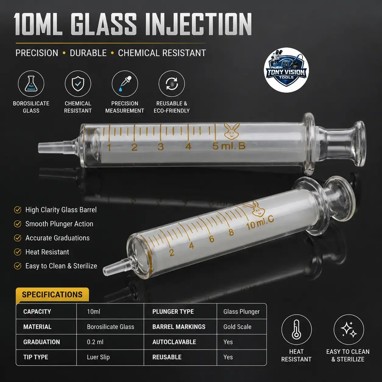 5Ml/10Ml Cam Şırınga