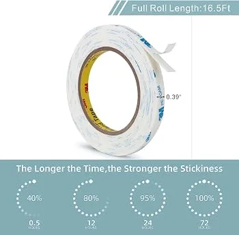 3M Beyaz Çift Taraflı Bant 10Mm
