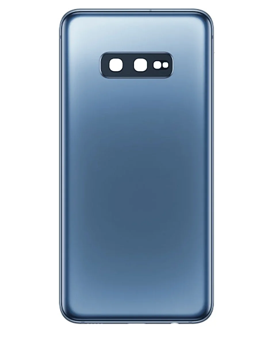 Galaxy S10 Uyumlu E LOGOLU PRISM MAVİ Kamera Lensli ve Yapışkanlı Arka Kapak
