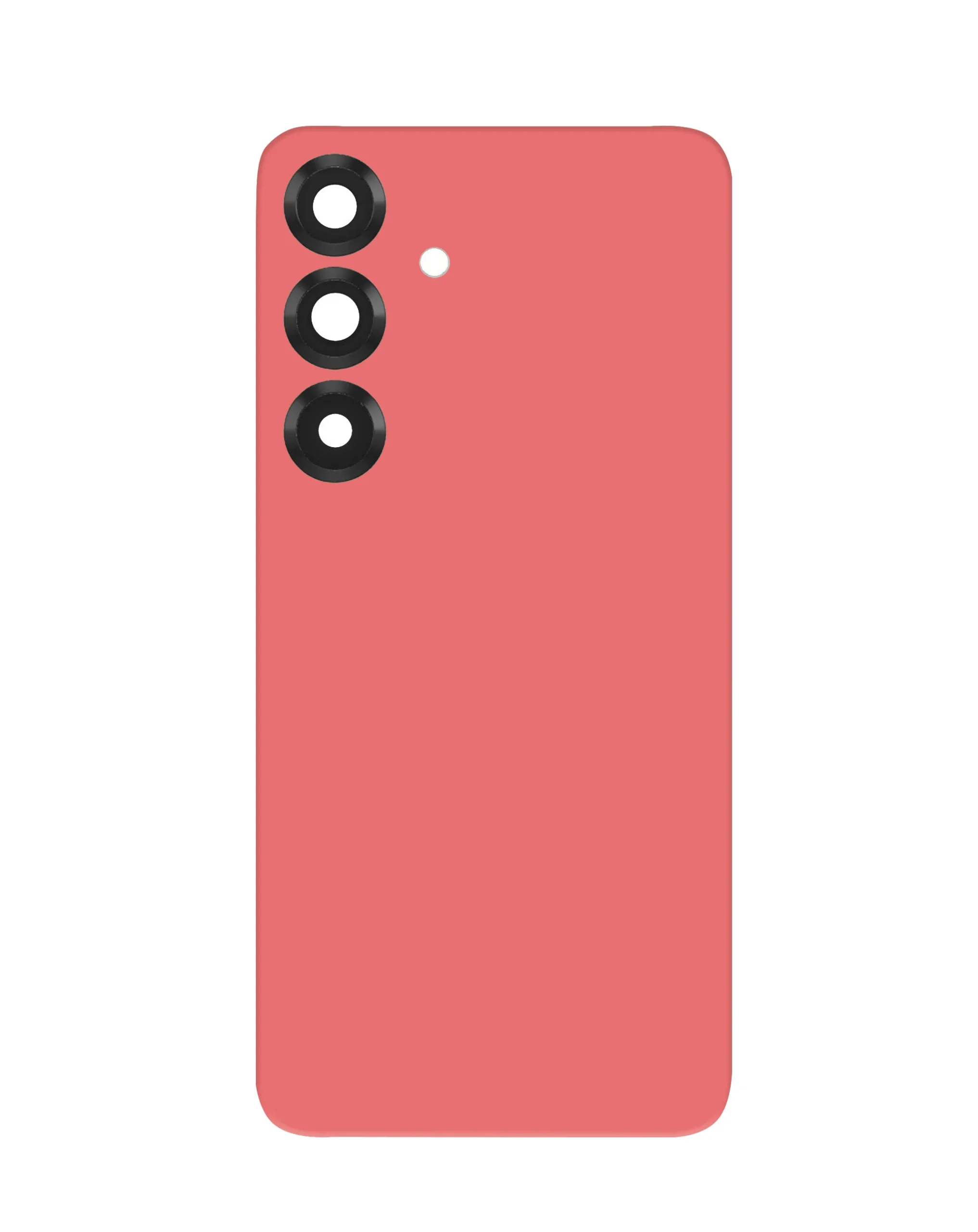 Galaxy S25 Uyumlu LOGOLU CORALRED Kamera Lensli ve Yapışkanlı Arka Kapak