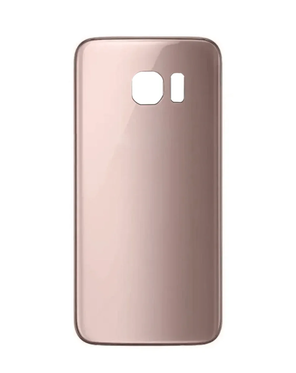 Galaxy S7 Uyumlu PEMBE LOGOLU Kamera Lensli ve Yapışkanlı Arka Kapak
