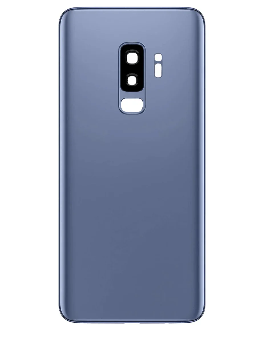 Galaxy S9+ Uyumlu LOGOLU CORAL MAVİ Kamera Lensli ve Yapışkanlı Arka Kapak