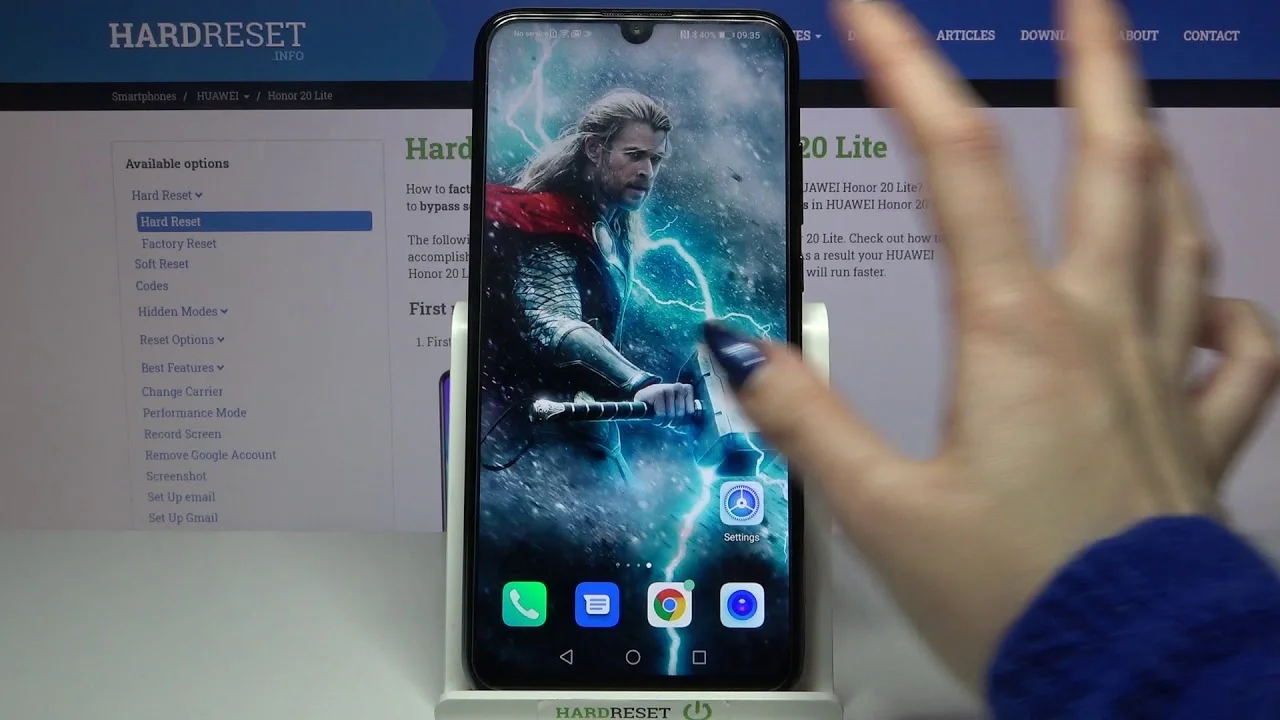 Huawei Honor 20 Lite Tuş Bordu Mavi
