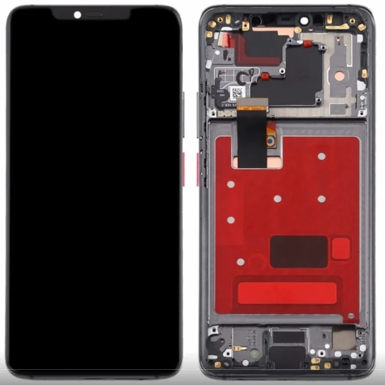 Huawei Mate 20 Pro Çıtalı Ekran Dokunmatik Mavi SOFT OLED Kalite Ekran