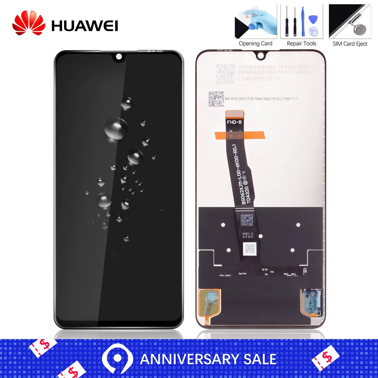 Huawei P30 Lite Çıtalı Ekran Dokunmatik Mavi A Plus Kalite Ürün/COG