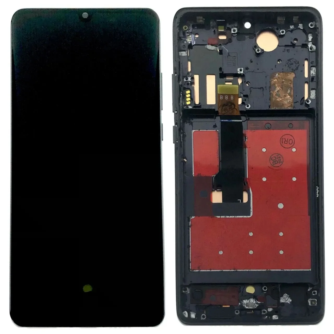 Huawei P30 Pro Çıtalı Ekran Dokunmatik Siyah SOFT OLED Kalite Ekran