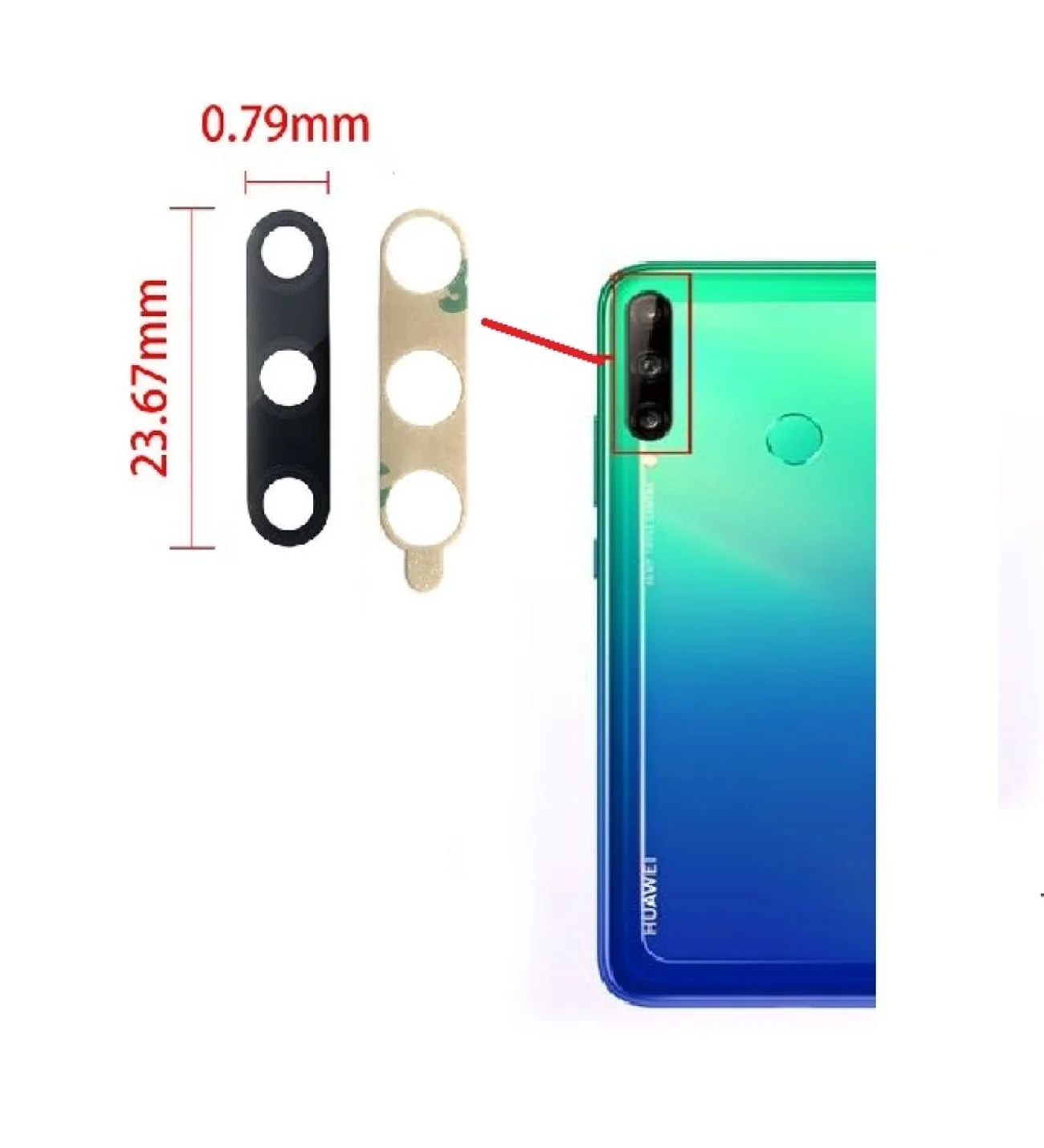 Huawei P40 Lite E Kamera Camı