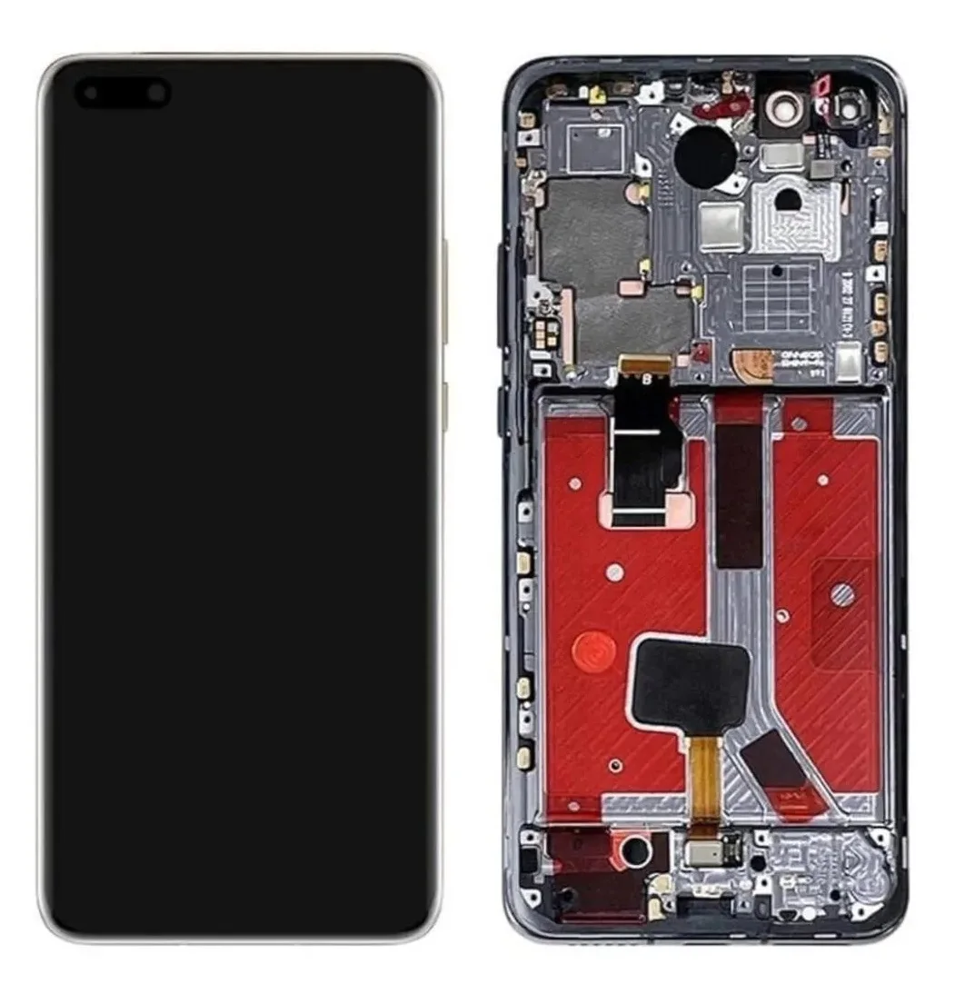 Huawei P40 Pro Çıtalı Ekran Dokunmatik Siyah SOFT OLED Kalite Ekran