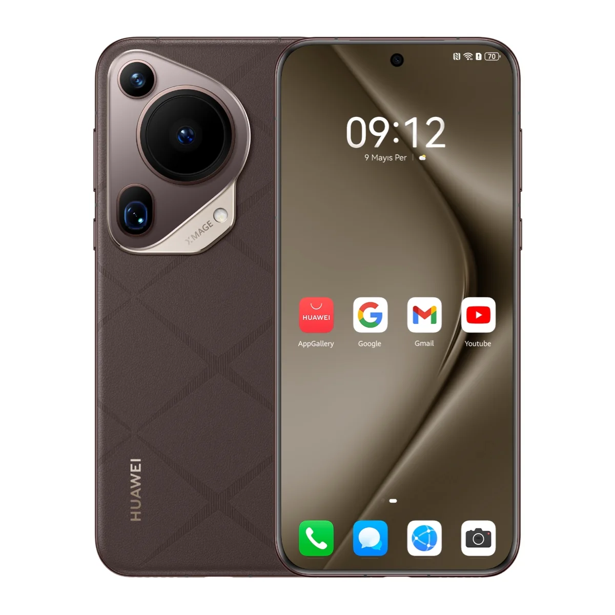 Huawei Pura 70 Ultra Kahve Çıtalı Ekran Dokunmatik SOFT OLED Kalite Ekran
