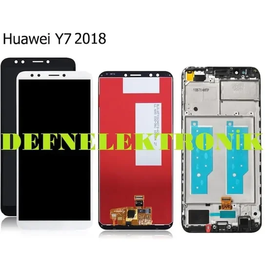 Huawei Y7 2018 Çıtalı Ekran Dokunmatik Siyah Orijinal