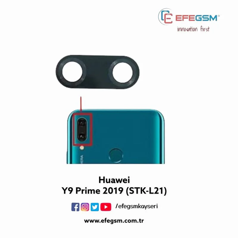 Huawei Y9 2019 Kamera Camı