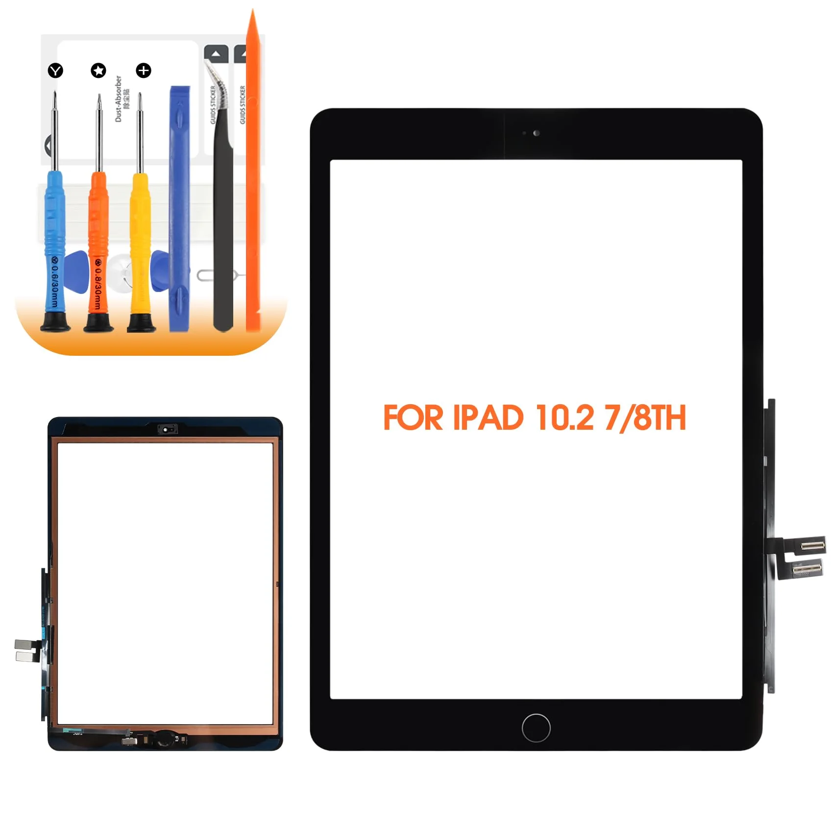 Ipad 7.Nesil 8.Nesil A2270 A2197 A2198 A2200 10.2 İnç Orj Bakırlı Dokunmatik Siyah