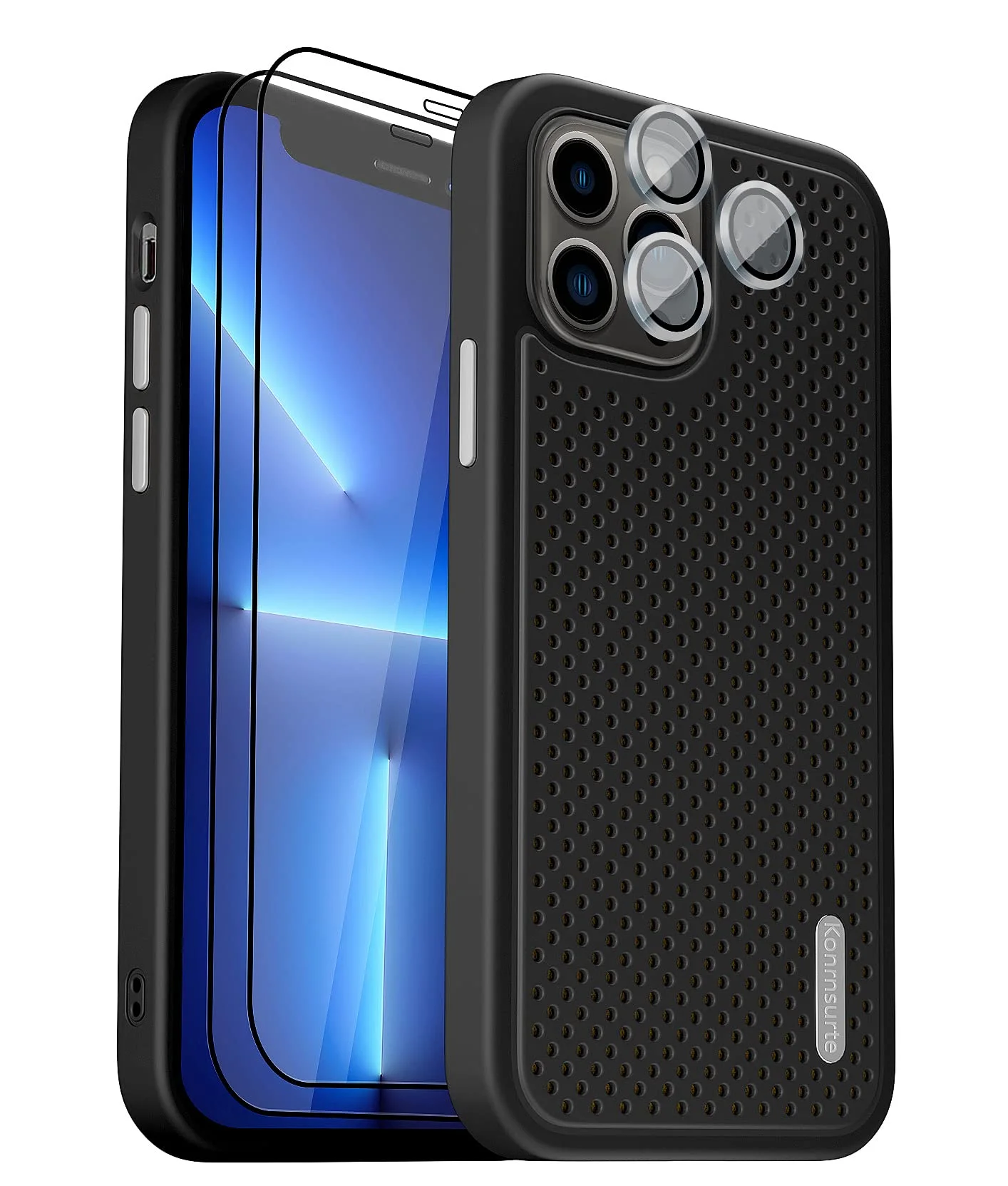 Iph 13 Pro Max Ocalı Cam Siyah
