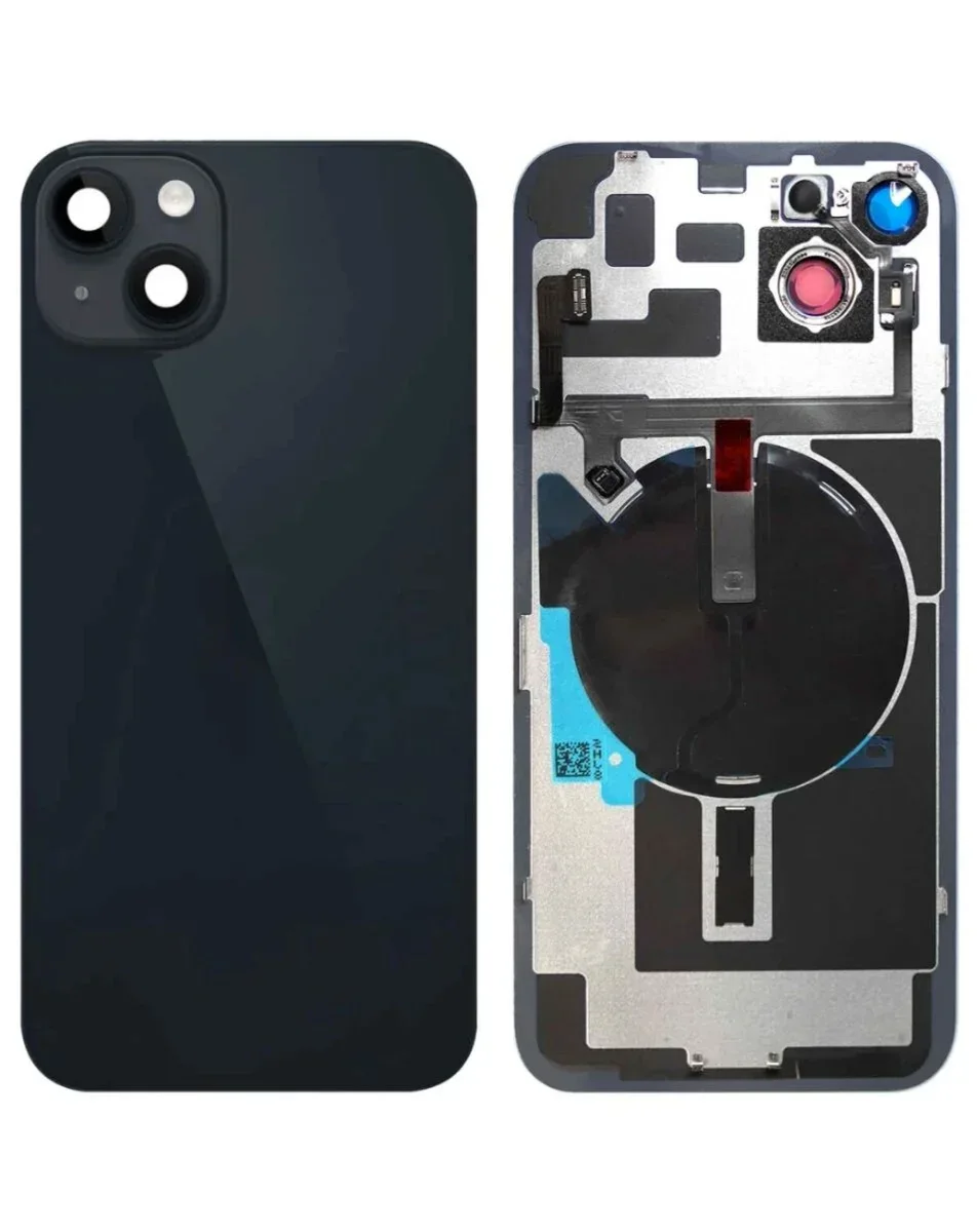 iPhone 14 Plus Uyumlu GECE SİYAHI OEM Pull A Grade MagSafe Mıknatıslı, NFC ve Flaş Flexli Arka Cam