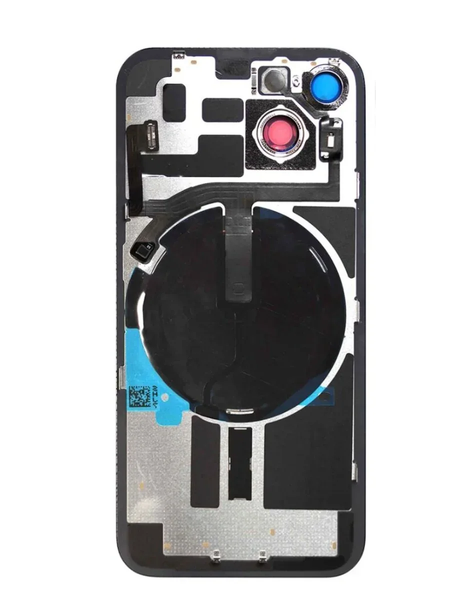 iPhone 14 Plus Uyumlu KIRMIZI LOGOLU MagSafe Mıknatıslı, NFC ve Flaş Flexli Arka Cam