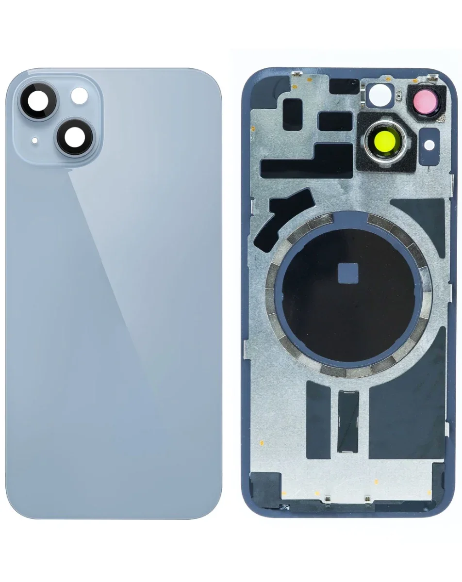 iPhone 14 Uyumlu MAVİ LOGOLU MagSafe Mıknatıslı Arka Cam