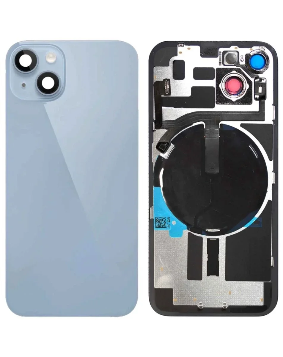 iPhone 14 Uyumlu MAVİ OEM Pull A Grade MagSafe Mıknatıslı, NFC ve Flaş Flexli Arka Cam