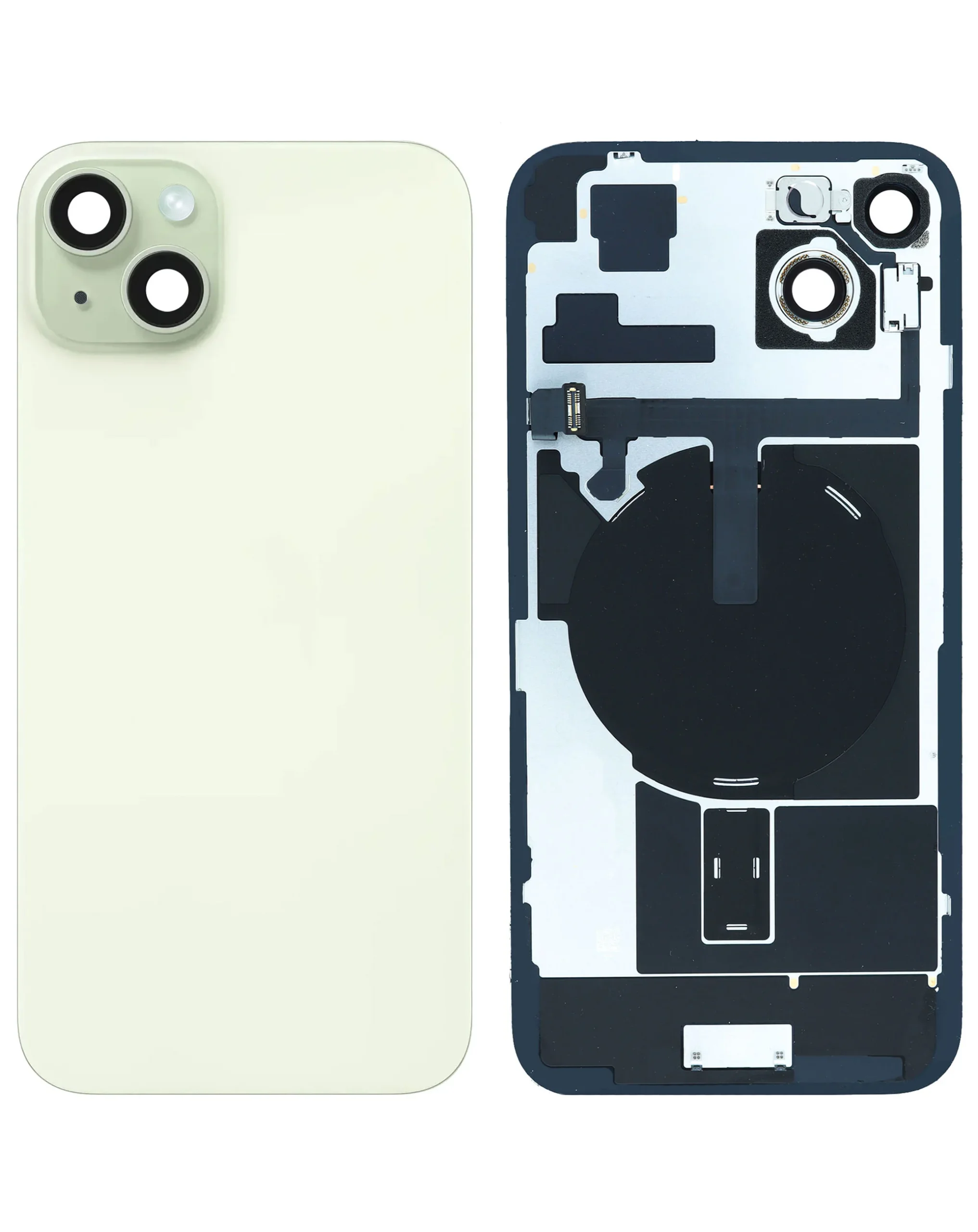 iPhone 15 Plus Uyumlu YEŞİL MagSafe Mıknatıslı, NFC ve Flaş Flexli Arka Cam