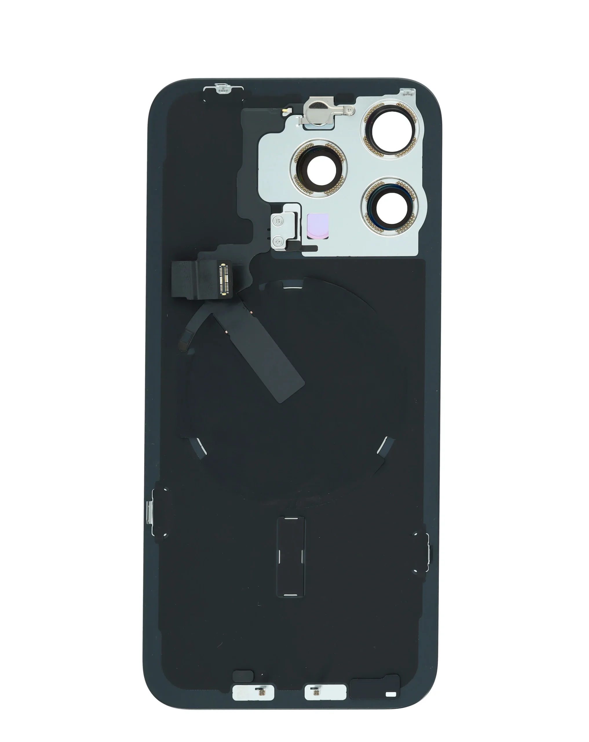 iPhone 15 Pro Max Uyumlu BEYAZ TİTANYUM MagSafe Mıknatıslı, NFC ve Flaş Flexli Arka Cam