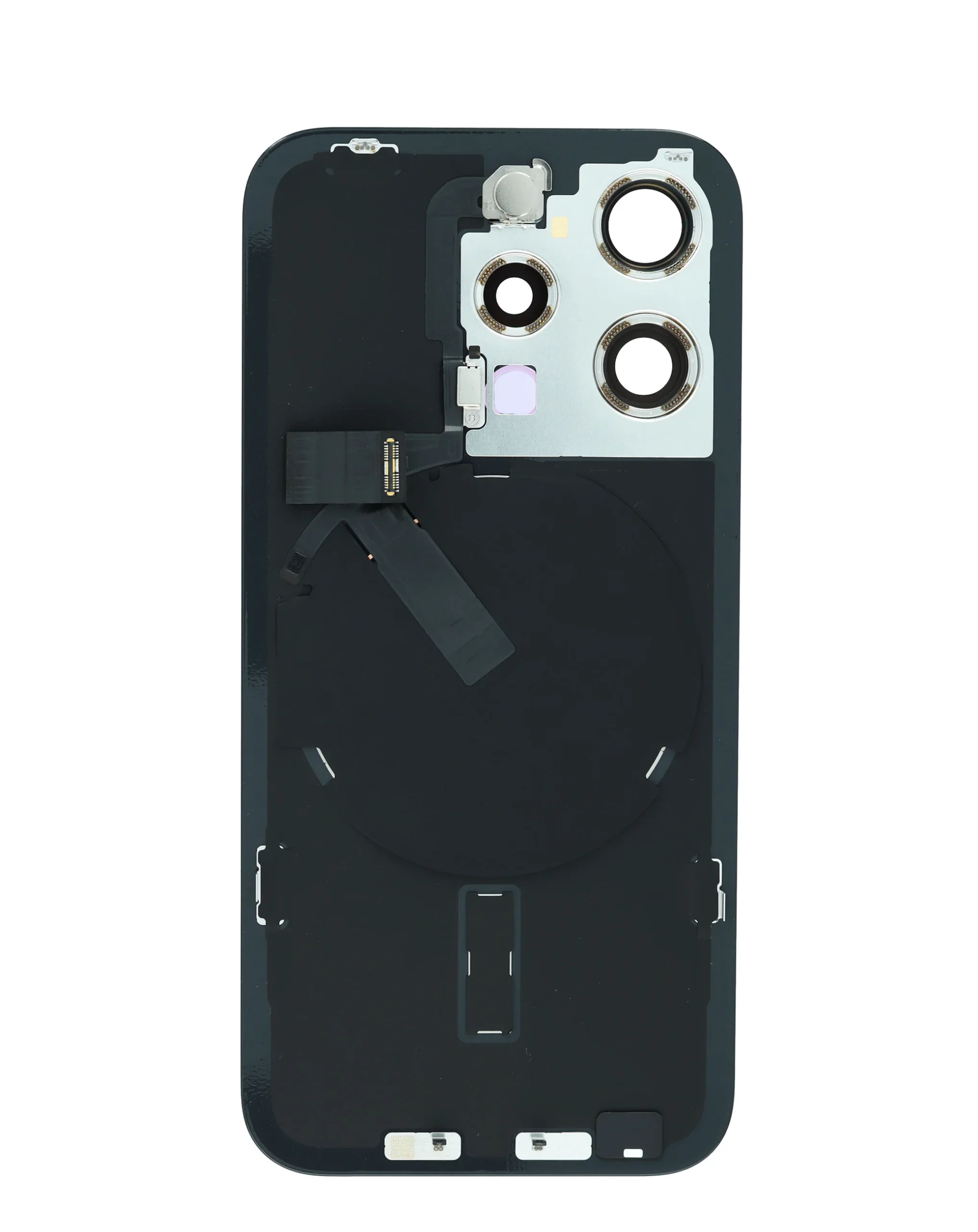 iPhone 15 Pro Uyumlu DOĞAL TİTANYUM MagSafe Mıknatıslı, NFC ve Flaş Flexli Arka Cam