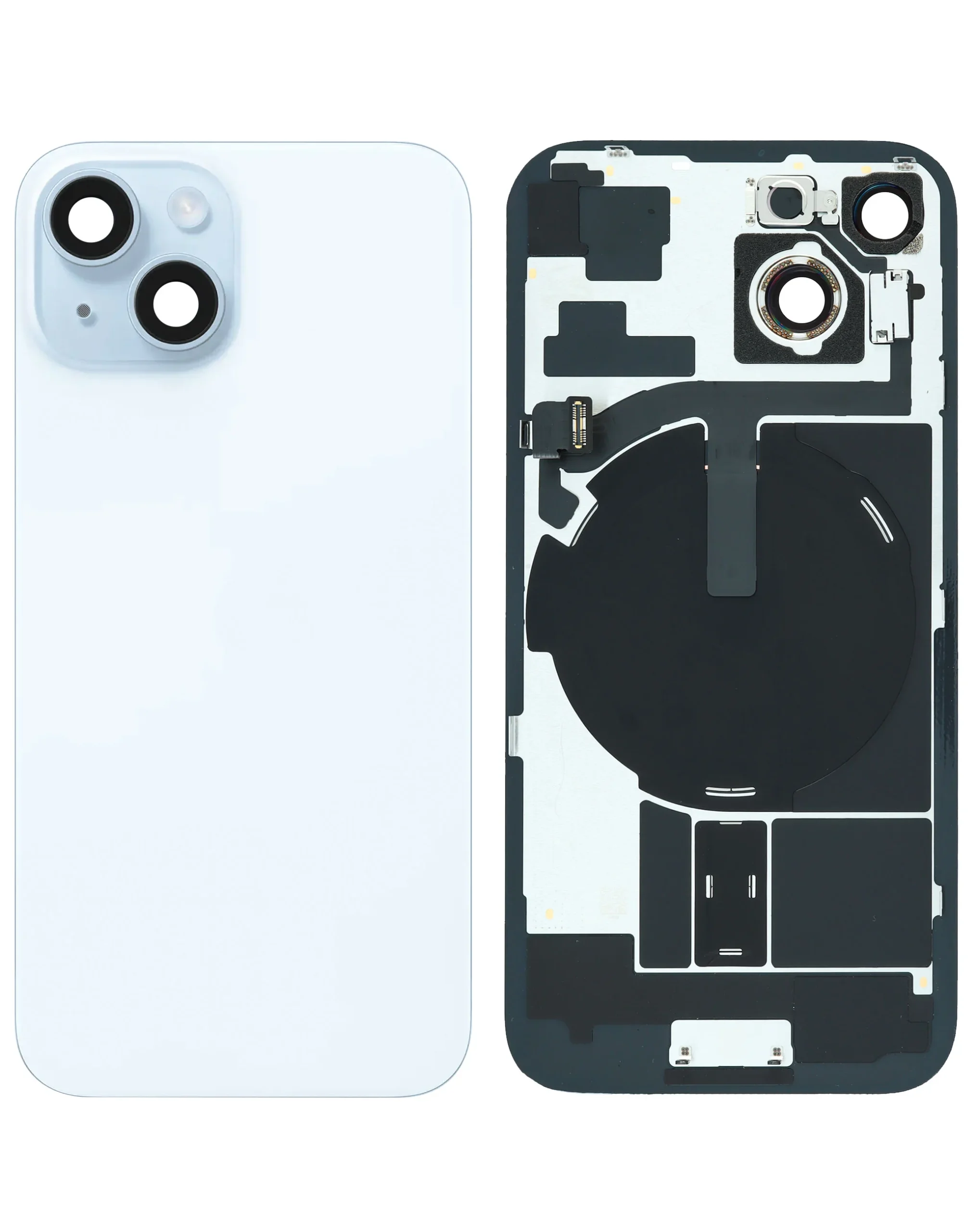 iPhone 15 Uyumlu MAVİ MagSafe Mıknatıslı, NFC ve Flaş Flexli Arka Cam