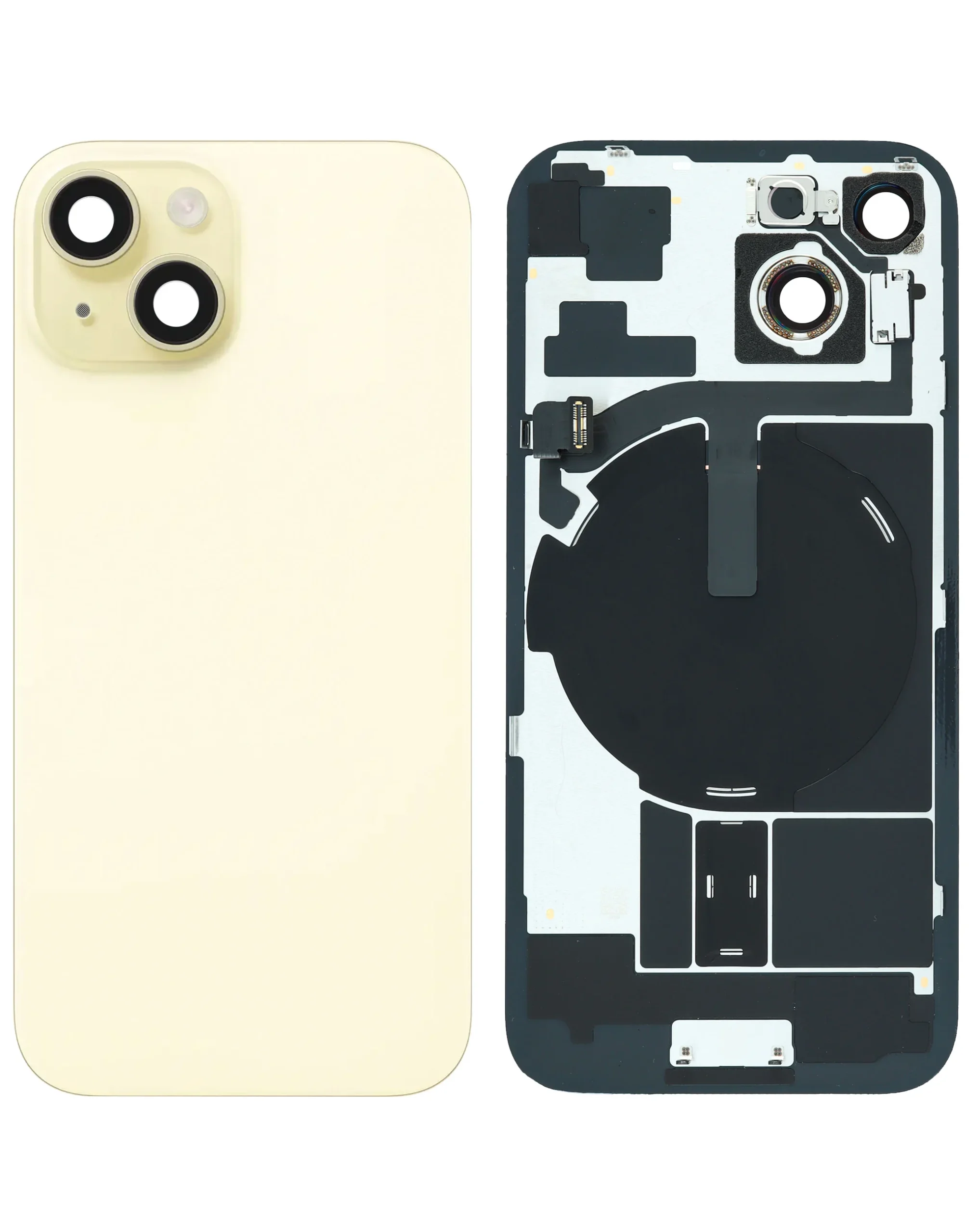 iPhone 15 Uyumlu SARI MagSafe Mıknatıslı, NFC ve Flaş Flexli Arka Cam