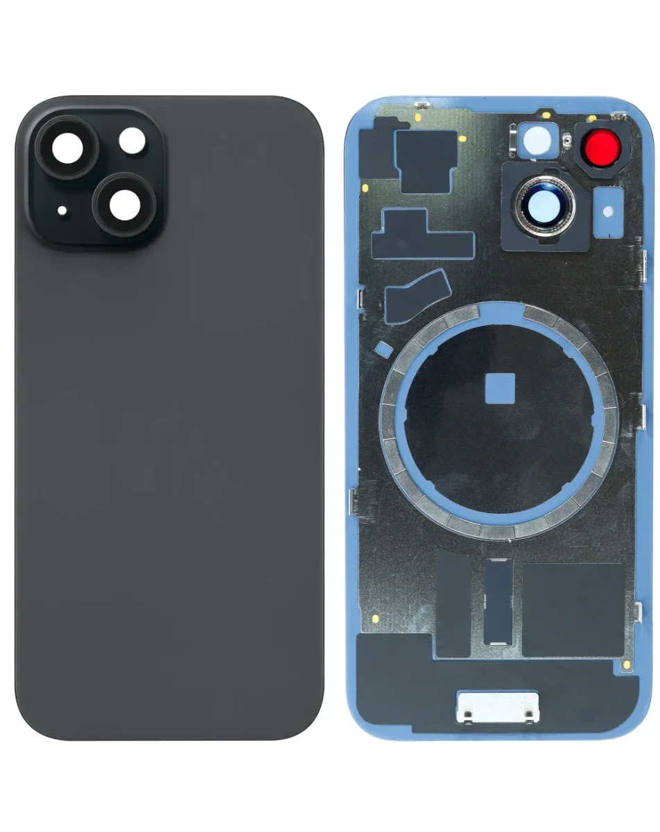 iPhone 15 Uyumlu SİYAH LOGOLU MagSafe Mıknatıslı Arka Cam