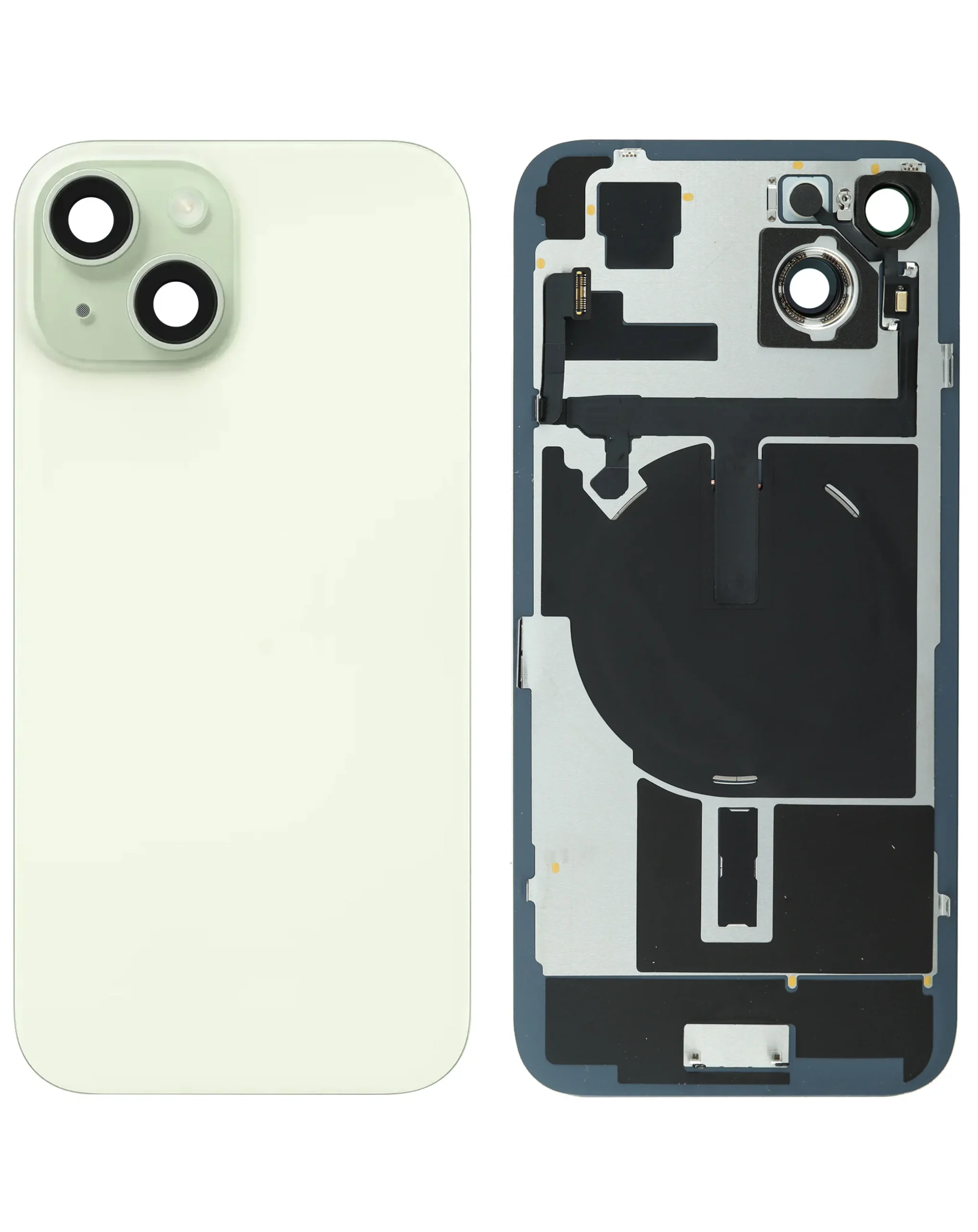 iPhone 15 Uyumlu YEŞİL LOGOLU MagSafe Mıknatıslı, NFC ve Flaş Flexli Arka Cam