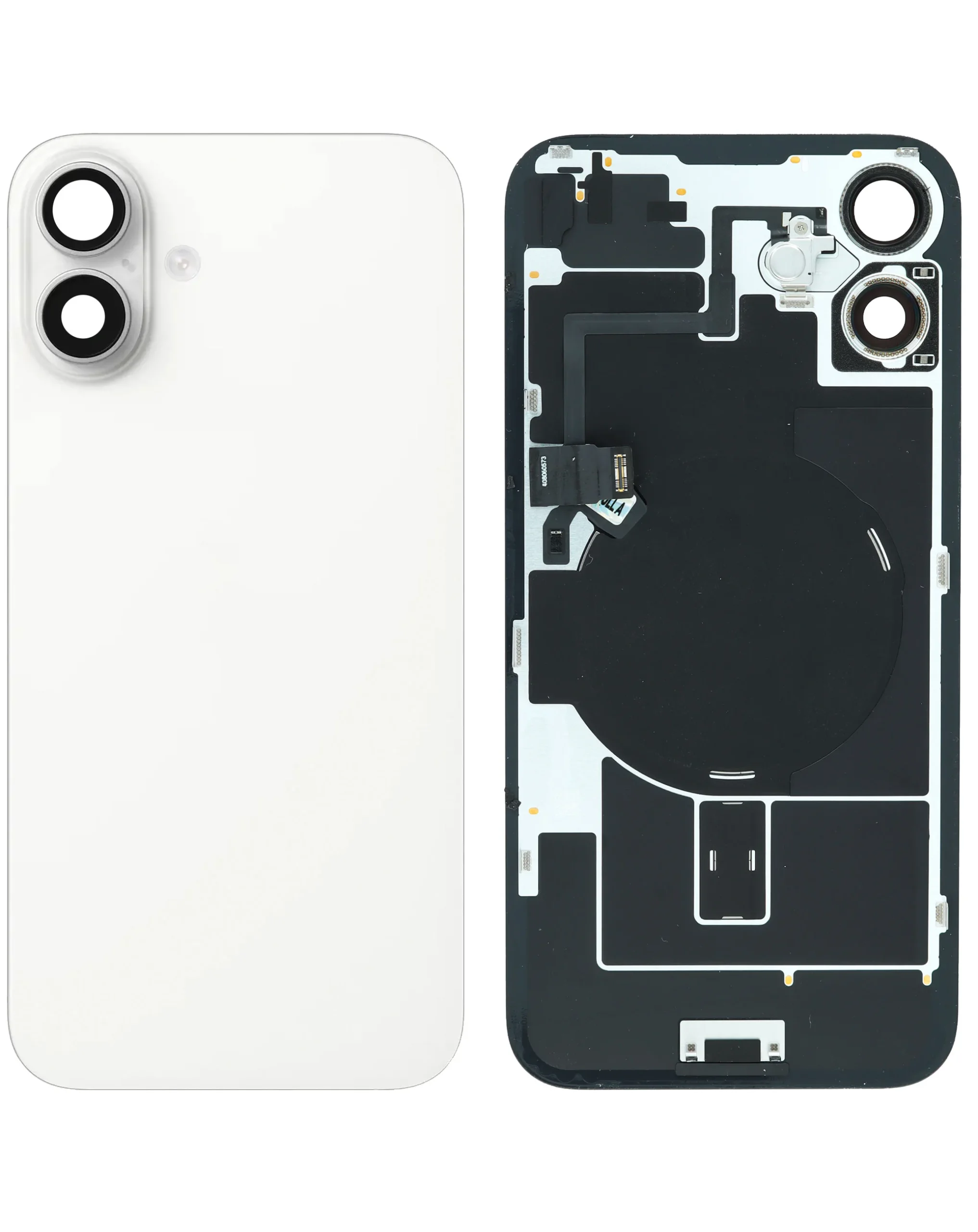 iPhone 16 Plus Uyumlu BEYAZ MagSafe Mıknatıslı, NFC ve Flaş Flexli Arka Cam