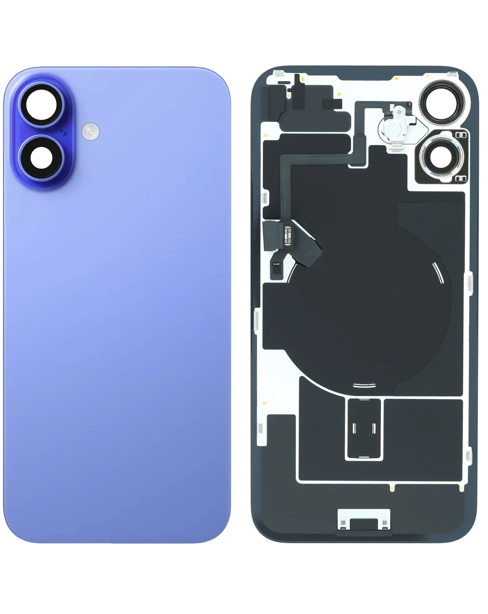 iPhone 16 Plus Uyumlu MAVİ TİTANYUM Service Pack Çerçeveli ve MagSafe Mıknatıslı Arka Cam