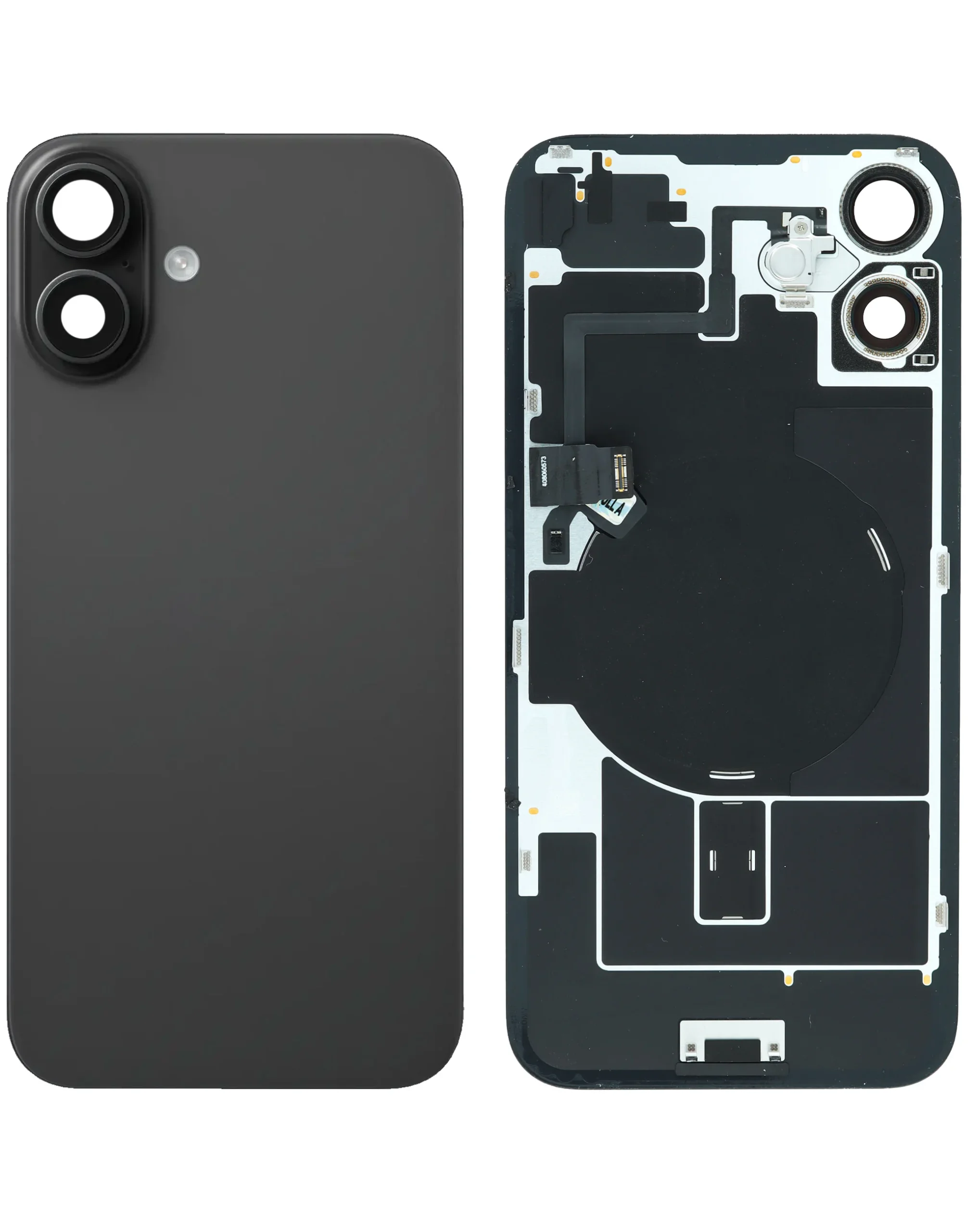 iPhone 16 Plus Uyumlu SİYAH MagSafe Mıknatıslı, NFC ve Flaş Flexli Arka Cam