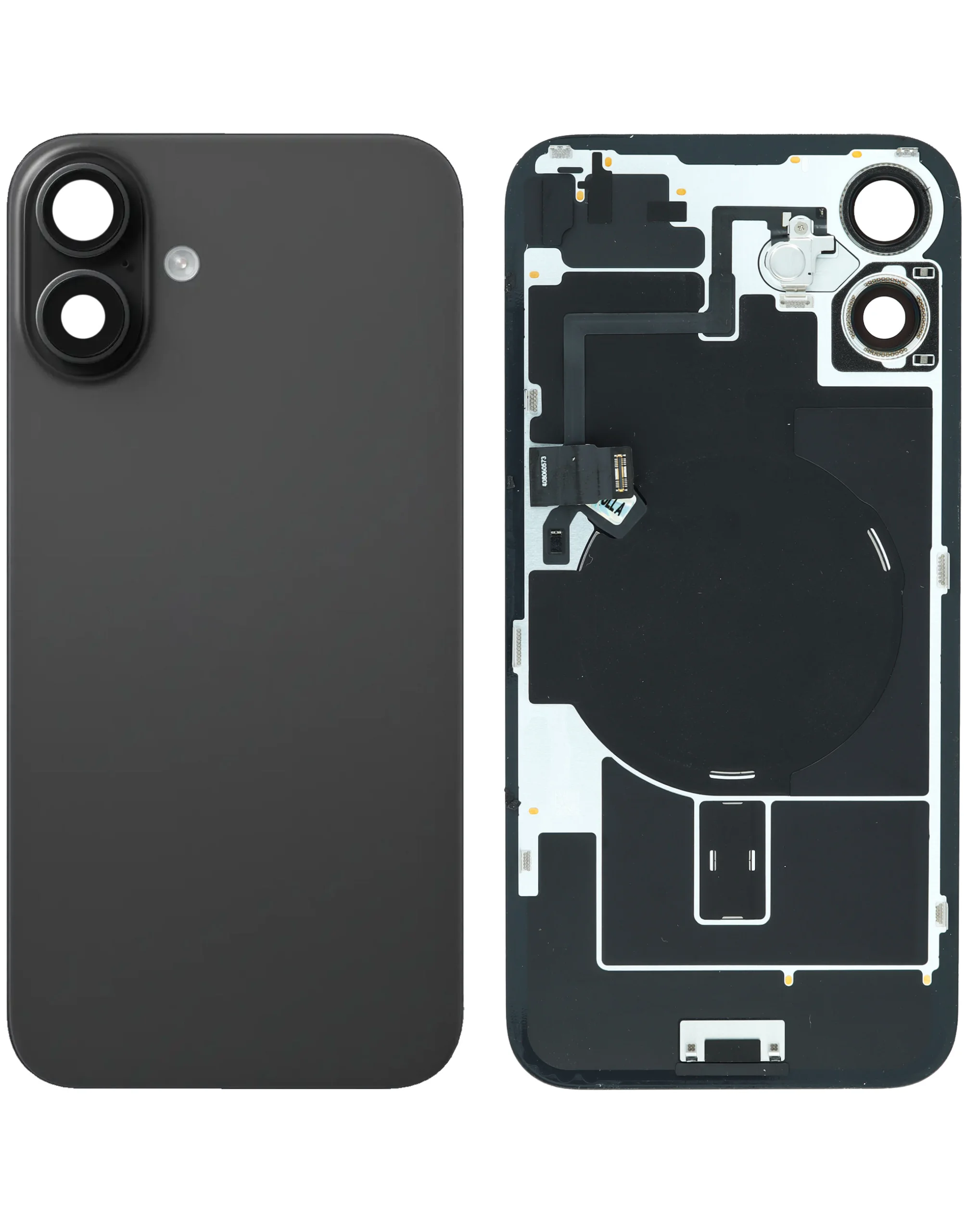 iPhone 16 Plus Uyumlu SİYAH OEM Pull A Grade MagSafe Mıknatıslı, NFC ve Flaş Flexli Arka Cam
