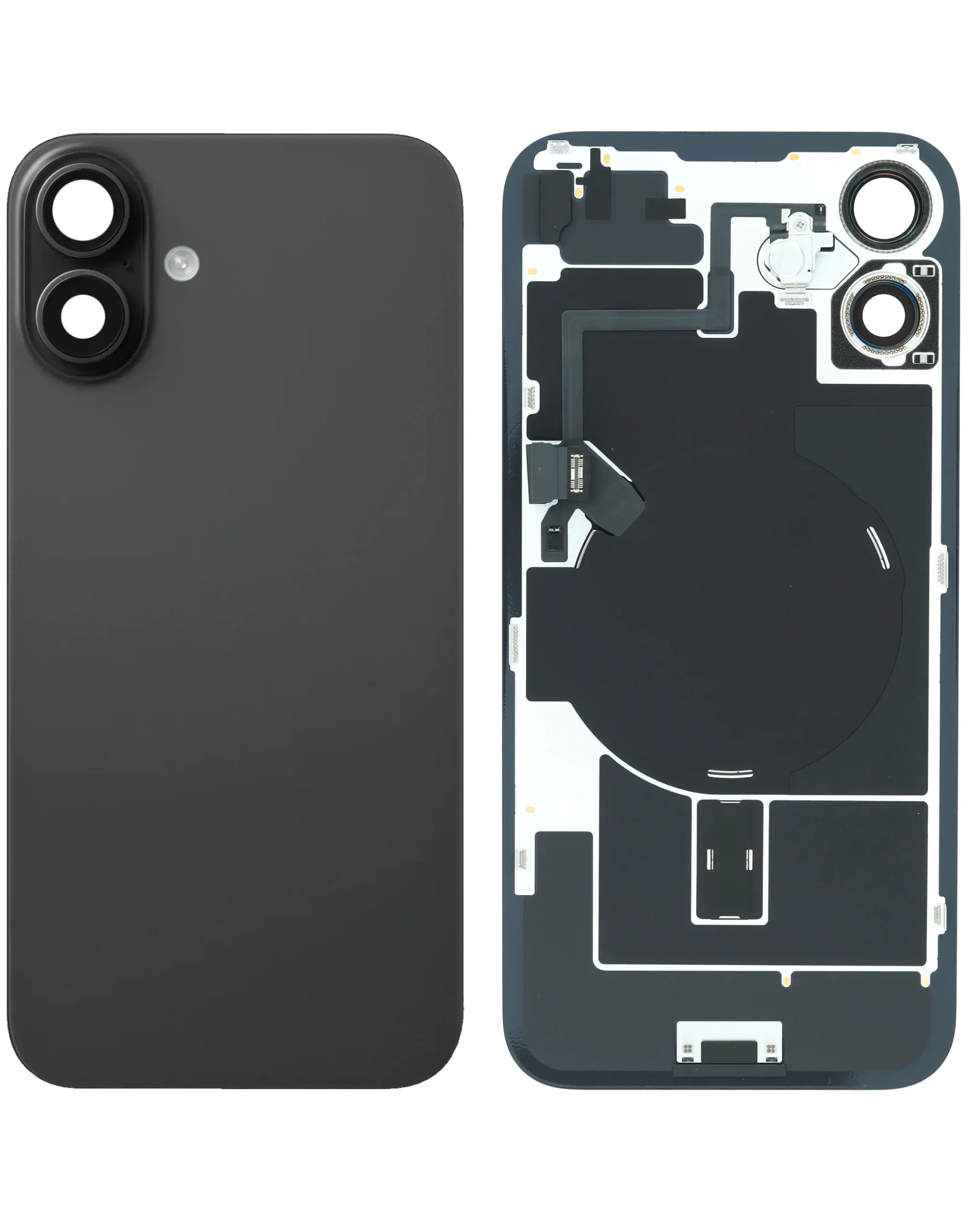 iPhone 16 Plus Uyumlu SİYAH TİTANYUM Service Pack Çerçeveli ve MagSafe Mıknatıslı Arka Cam