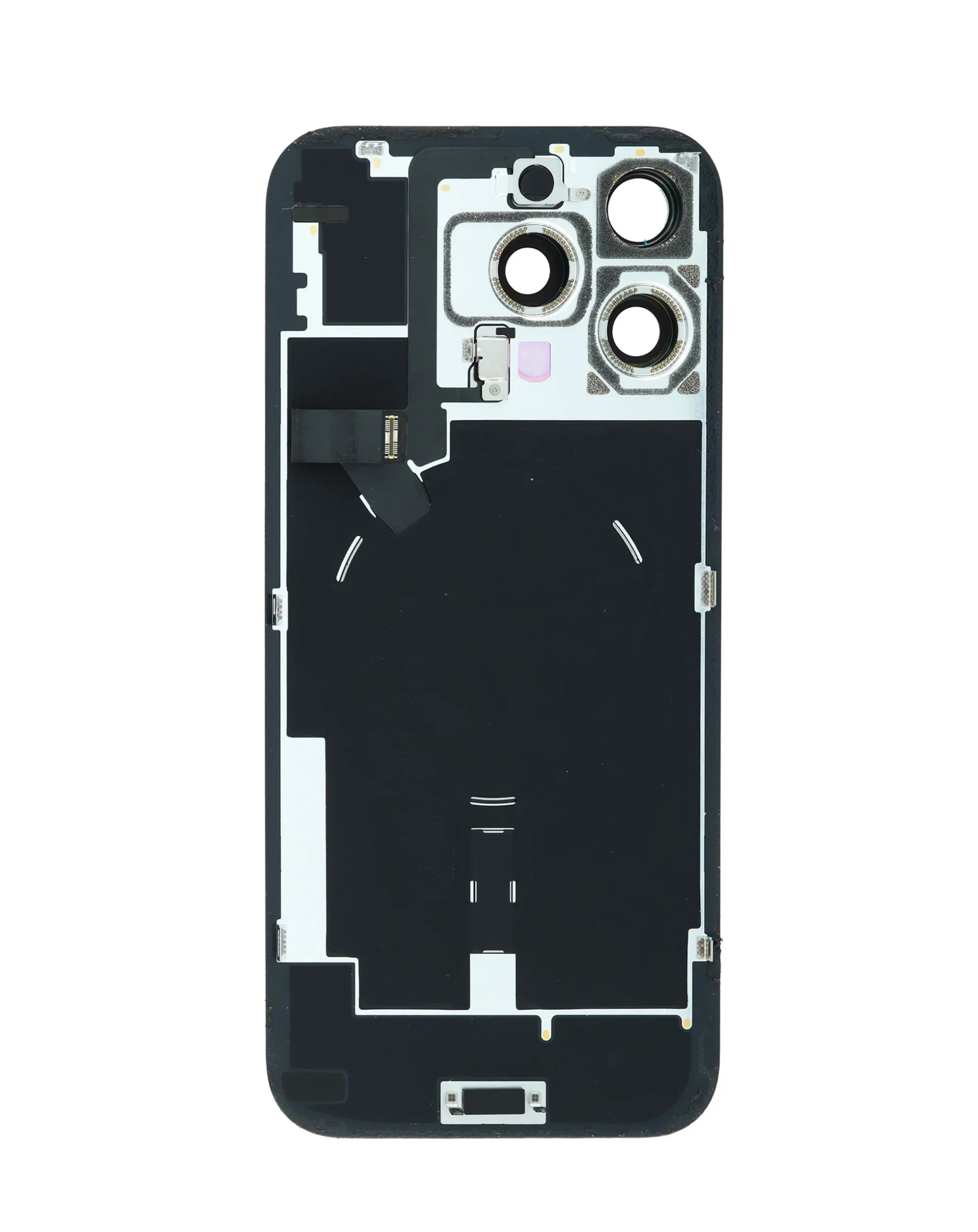 iPhone 16 Pro Max Uyumlu SİYAH TİTANYUM MagSafe Mıknatıslı, NFC ve Flaş Flexli Arka Cam