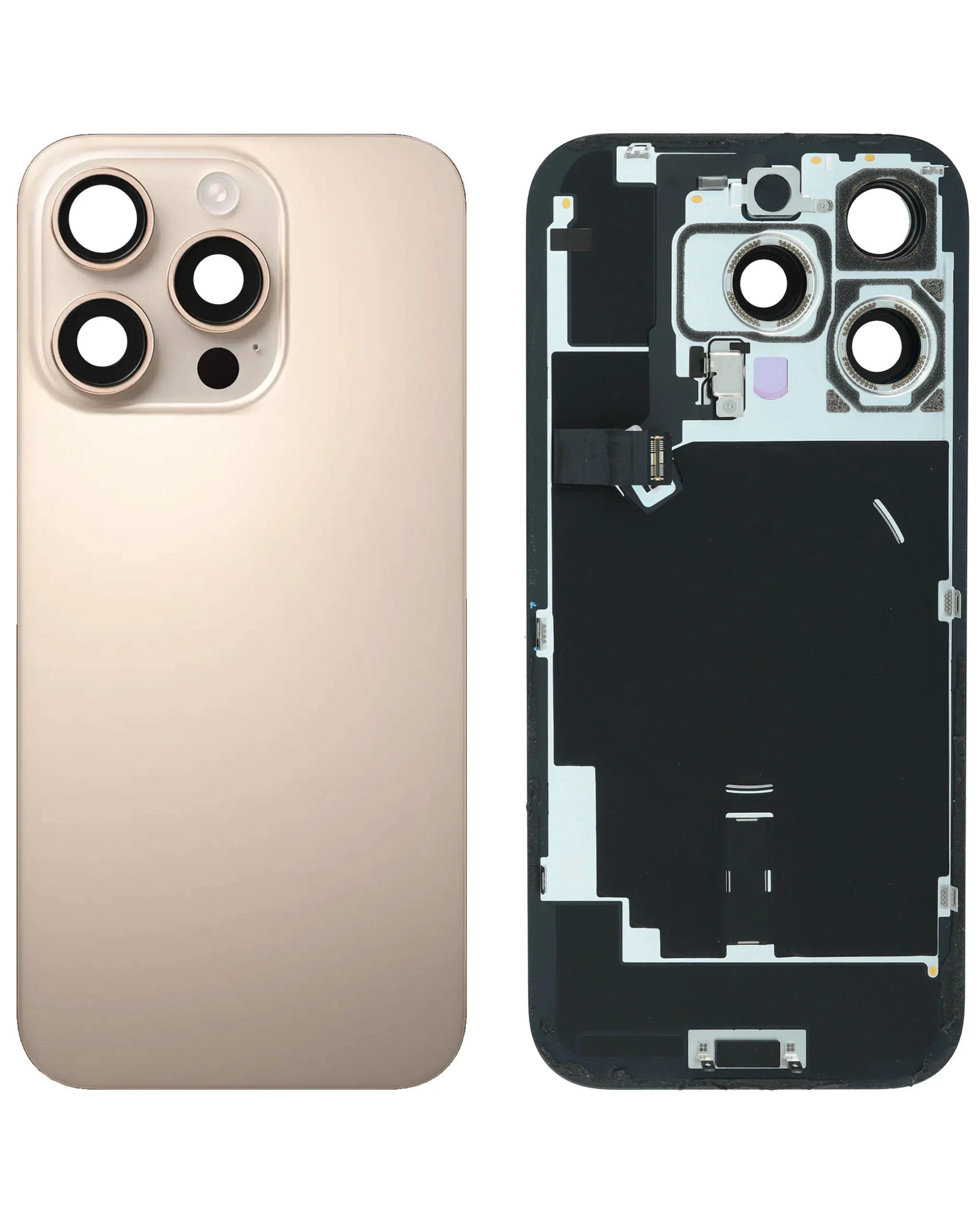 iPhone 16 Pro Uyumlu ÇÖL TİTANYUM MagSafe Mıknatıslı, NFC ve Flaş Flexli Arka Cam