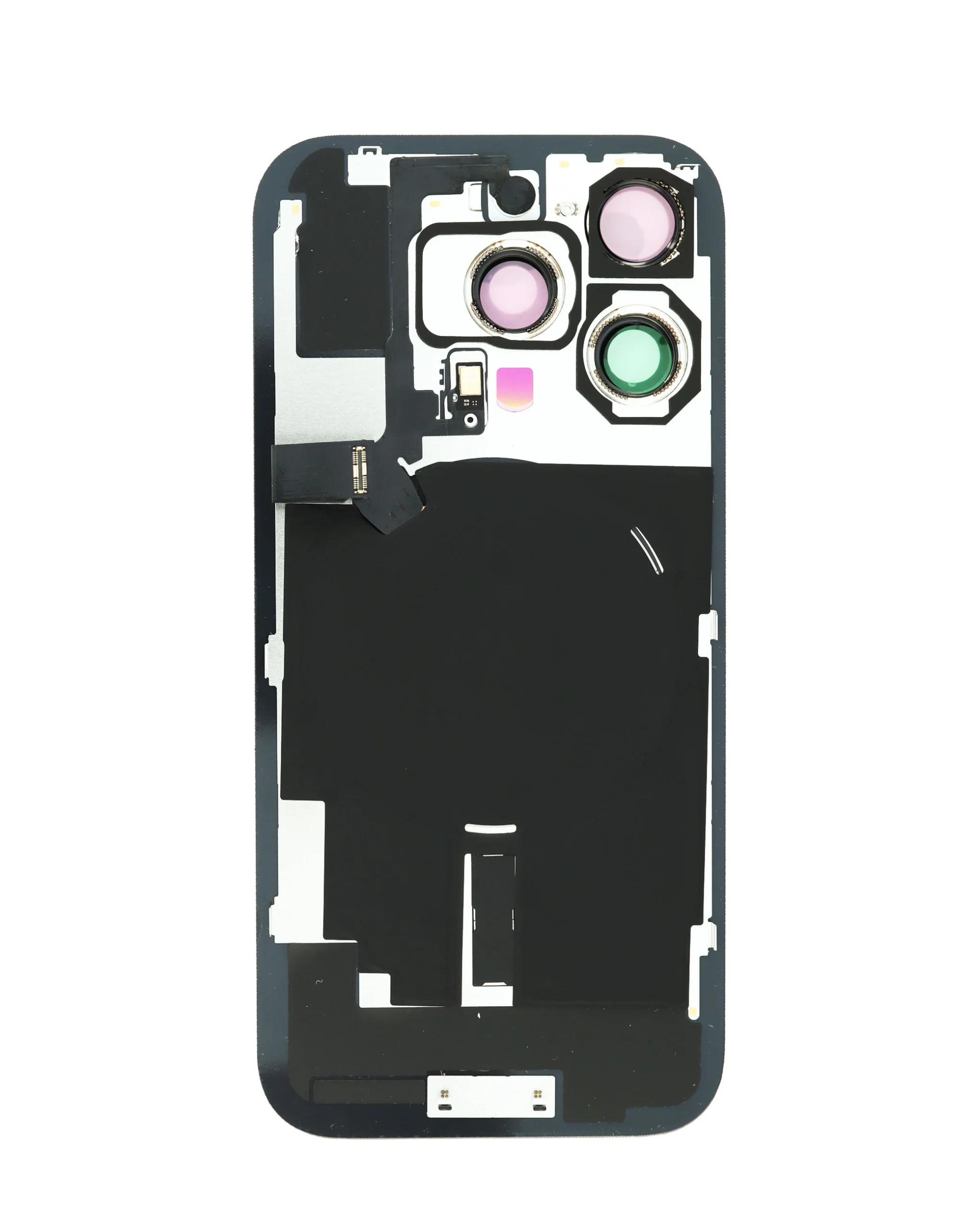 iPhone 16 Pro Uyumlu SİYAH TİTANYUM LOGOLU MagSafe Mıknatıslı, NFC ve Flaş Flexli Arka Cam