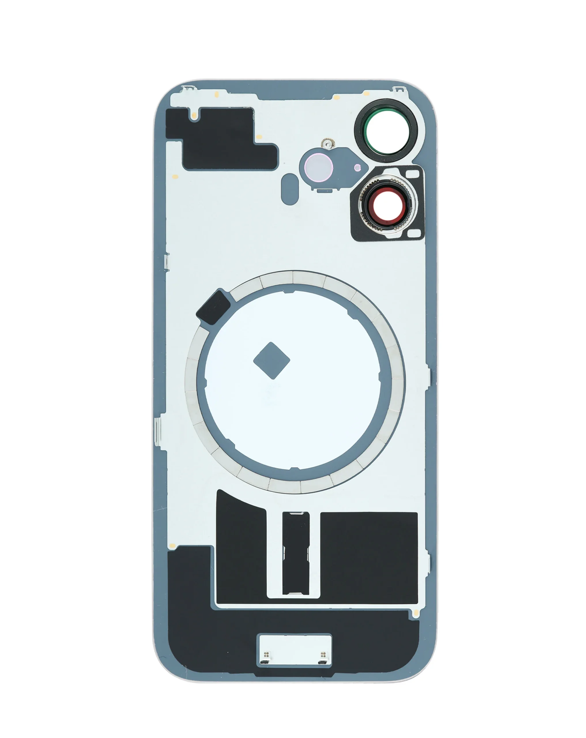 iPhone 16 Uyumlu BEYAZ LOGOLU MagSafe Mıknatıslı Arka Cam