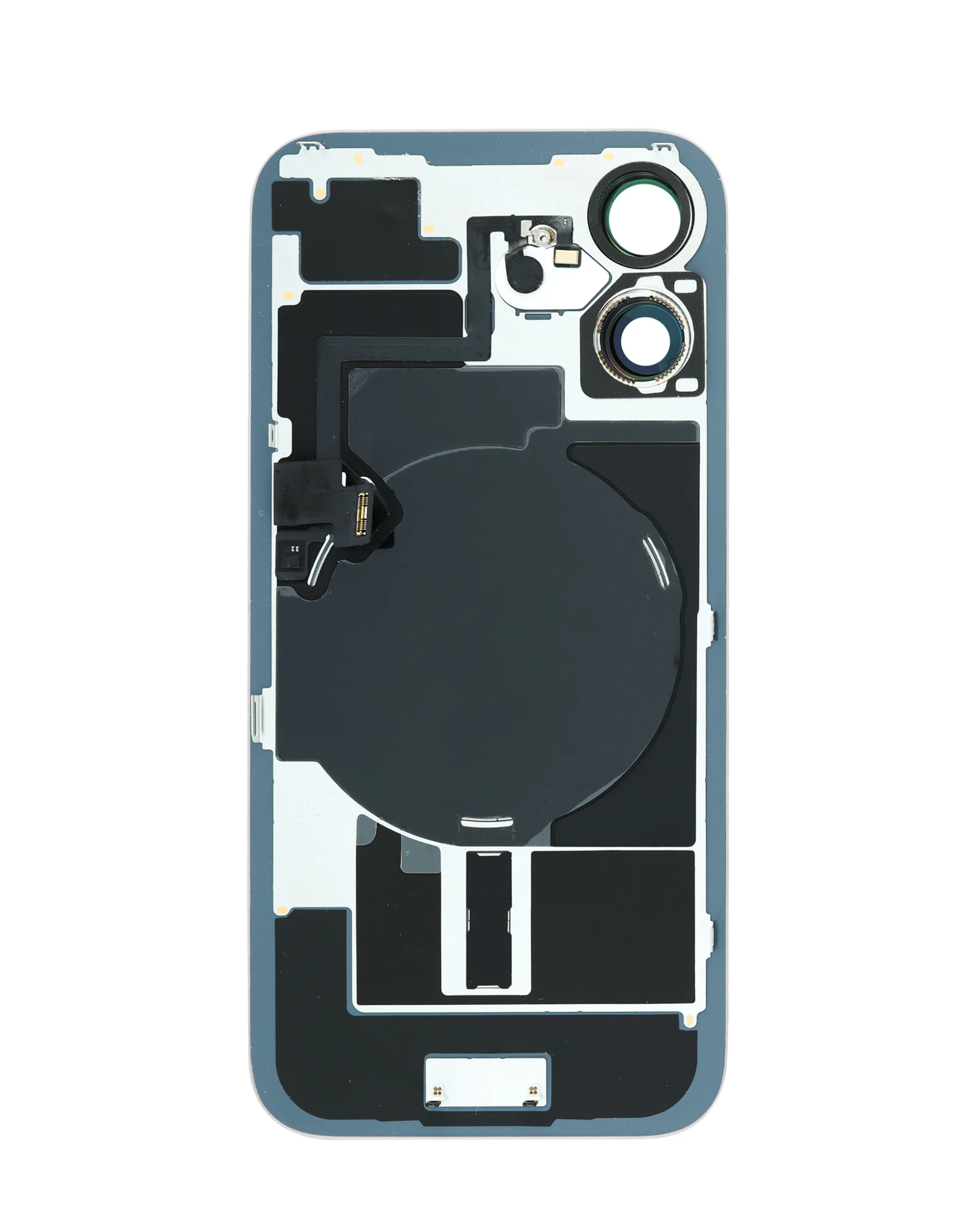iPhone 16 Uyumlu BEYAZ LOGOLU MagSafe Mıknatıslı, NFC ve Flaş Flexli Arka Cam