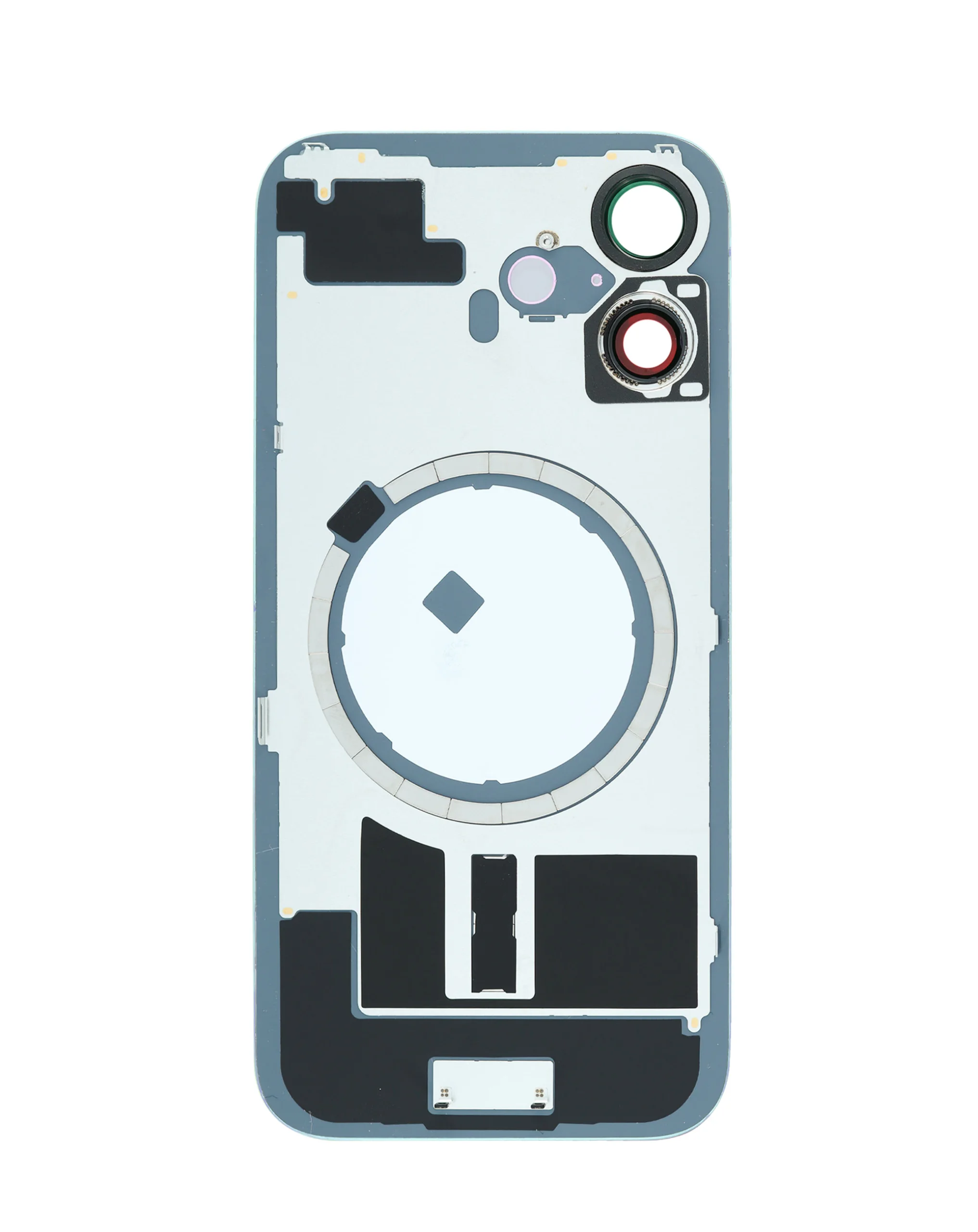 iPhone 16 Uyumlu PETROL YEŞİLİ LOGOLU MagSafe Mıknatıslı Arka Cam