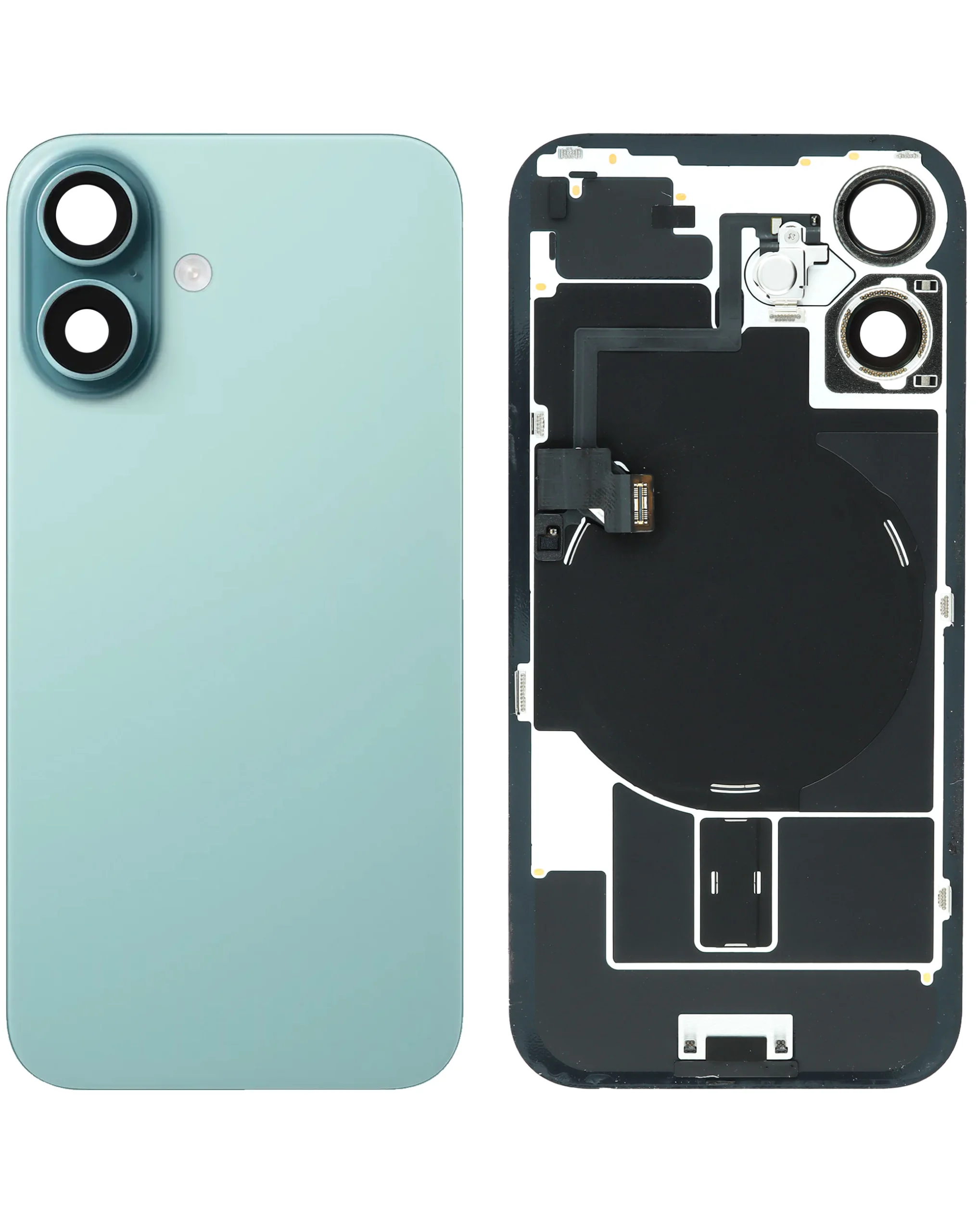 iPhone 16 Uyumlu PETROL YEŞİLİ MagSafe Mıknatıslı, NFC ve Flaş Flexli Arka Cam