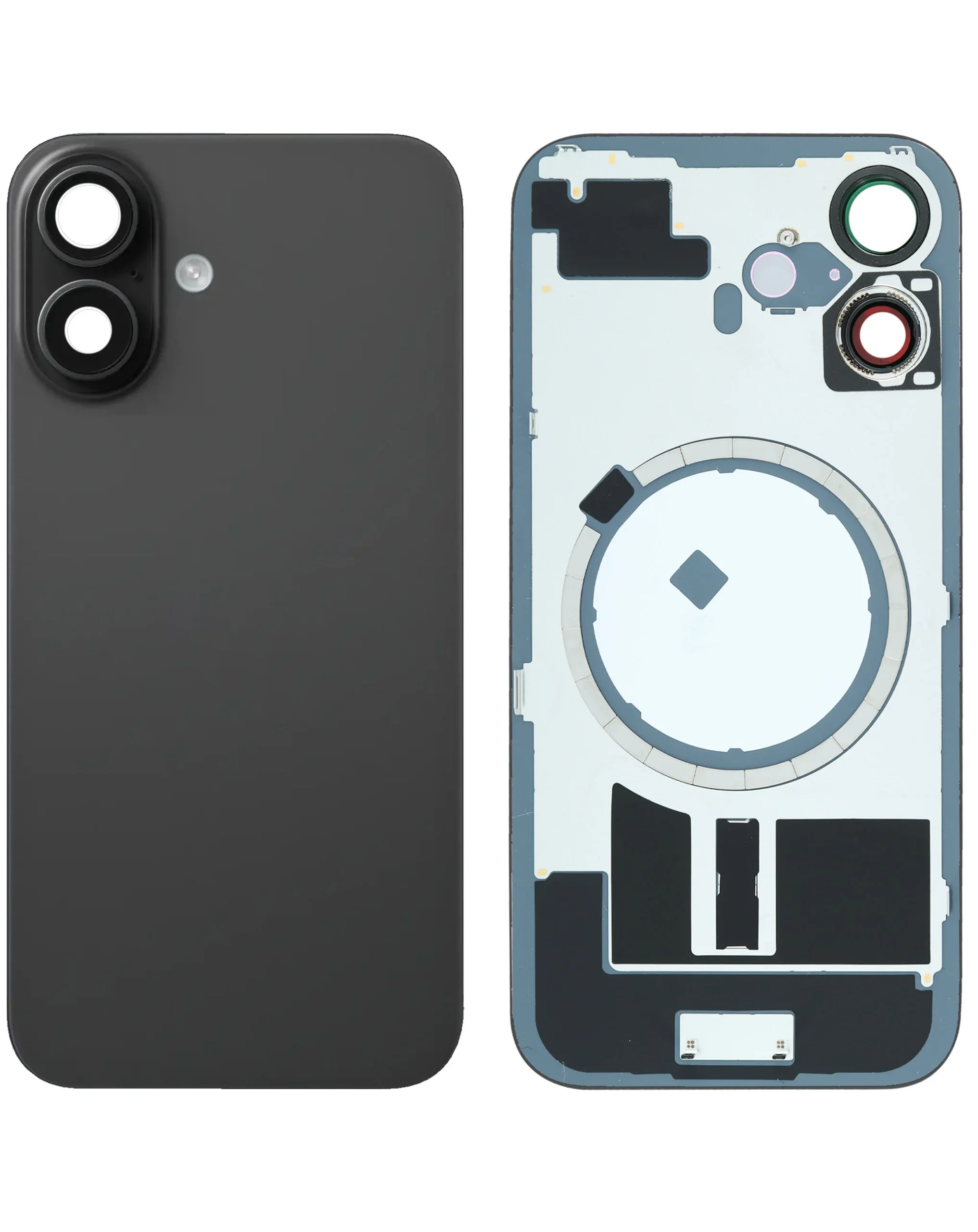 iPhone 16 Uyumlu SİYAH LOGOLU MagSafe Mıknatıslı Arka Cam