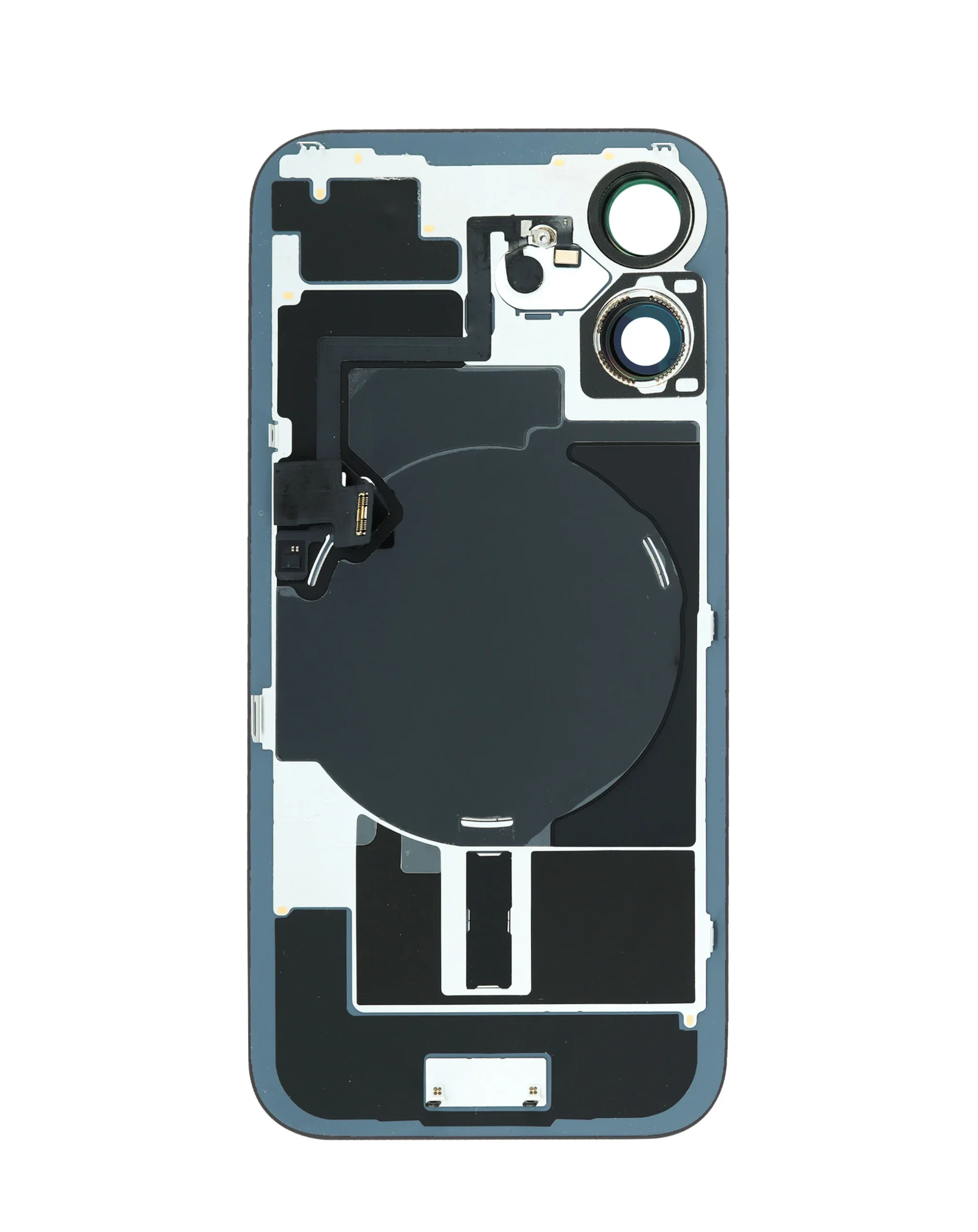 iPhone 16 Uyumlu SİYAH LOGOLU MagSafe Mıknatıslı, NFC ve Flaş Flexli Arka Cam
