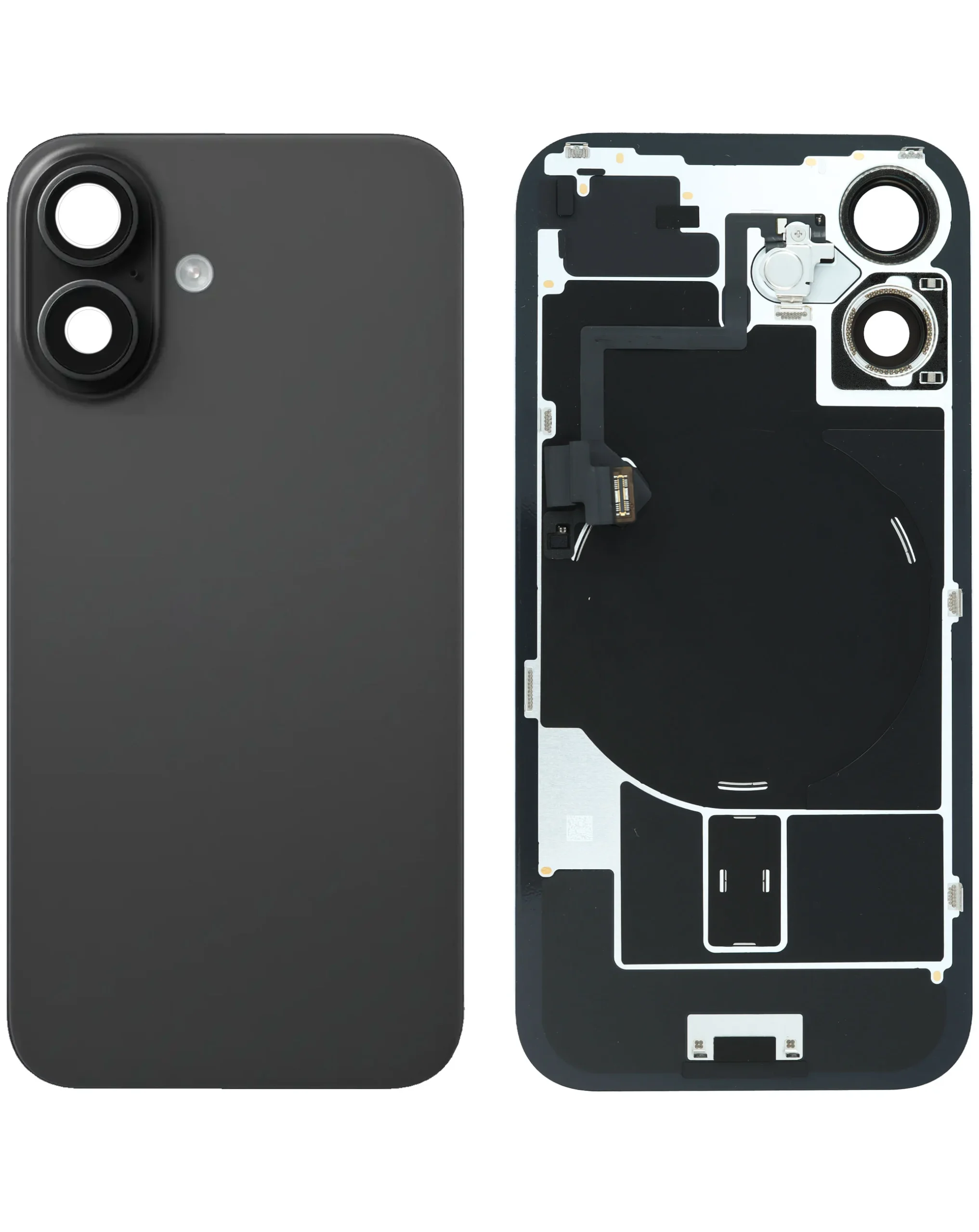 iPhone 16 Uyumlu SİYAH TİTANYUM Service Pack Çerçeveli ve MagSafe Mıknatıslı Arka Cam