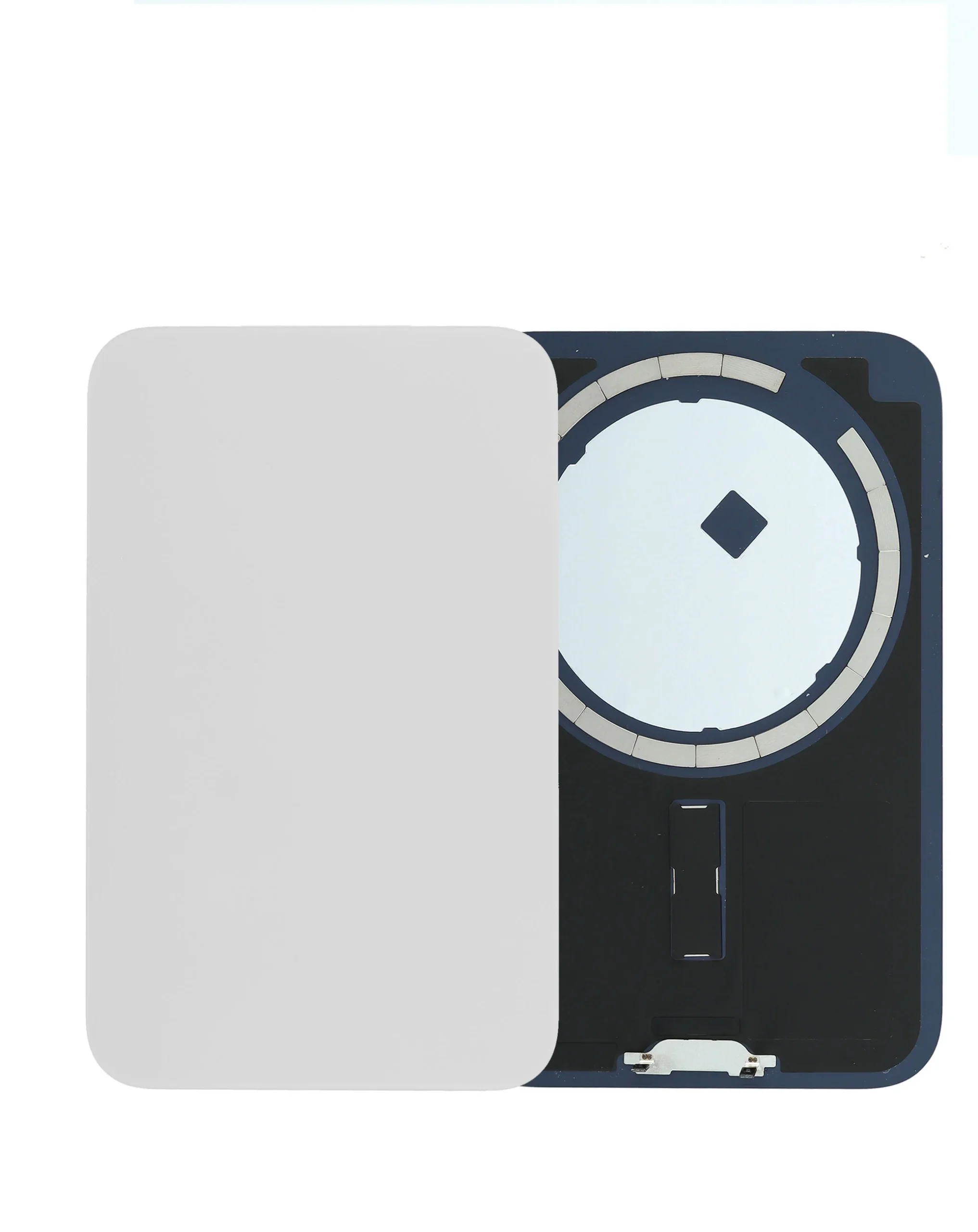 iPhone 17 Pro Max Uyumlu LOGOLU GÜMÜŞ Çerçeveli ve MagSafe Mıknatıslı Arka Cam
