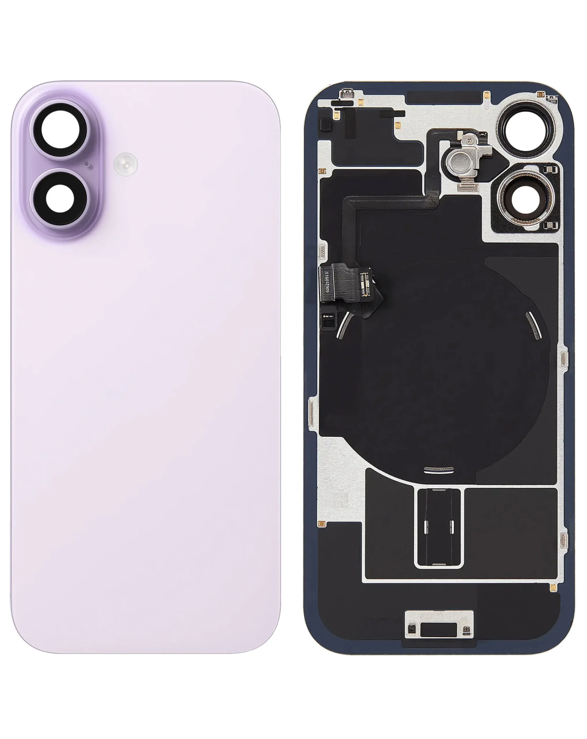 iPhone 17 Uyumlu LOGOLU LAVENDER Çerçeveli, Kablosuz NFC Şarj Flexli ve MagSafe Mıknatıslı Arka Cam
