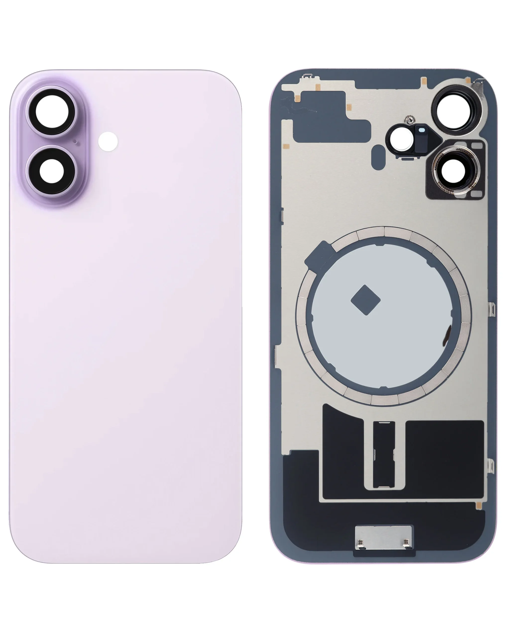 iPhone 17 Uyumlu LOGOLU LAVENDER Çerçeveli ve MagSafe Mıknatıslı Arka Cam