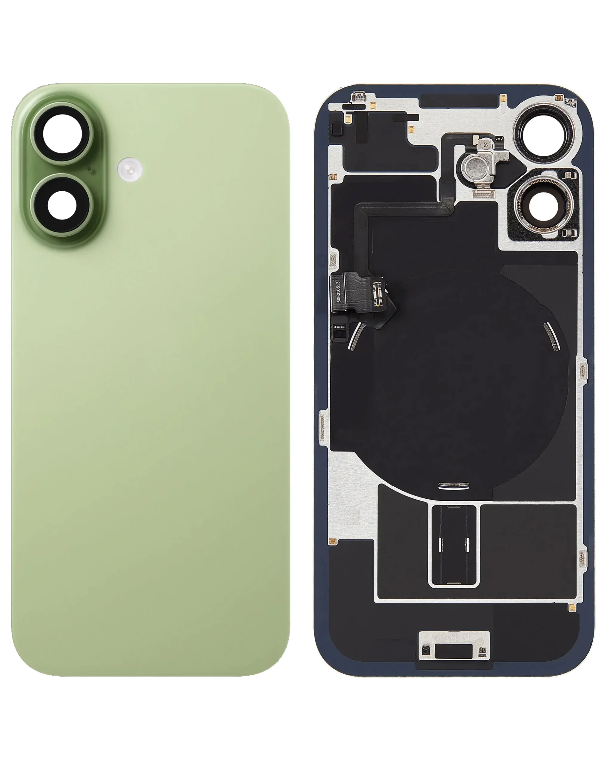 iPhone 17 Uyumlu LOGOLU SAGE Çerçeveli, Kablosuz NFC Şarj Flexli ve MagSafe Mıknatıslı Arka Cam