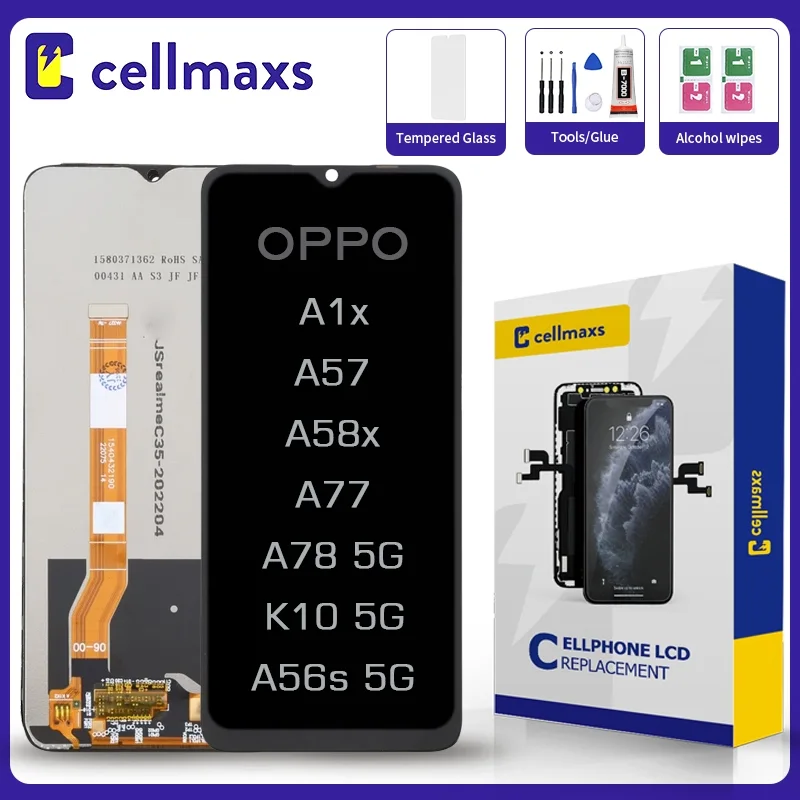 Oppo A1x 5G Ekran Dokunmatik Orijinal Çıtasız Ürün (Çerçevesiz)