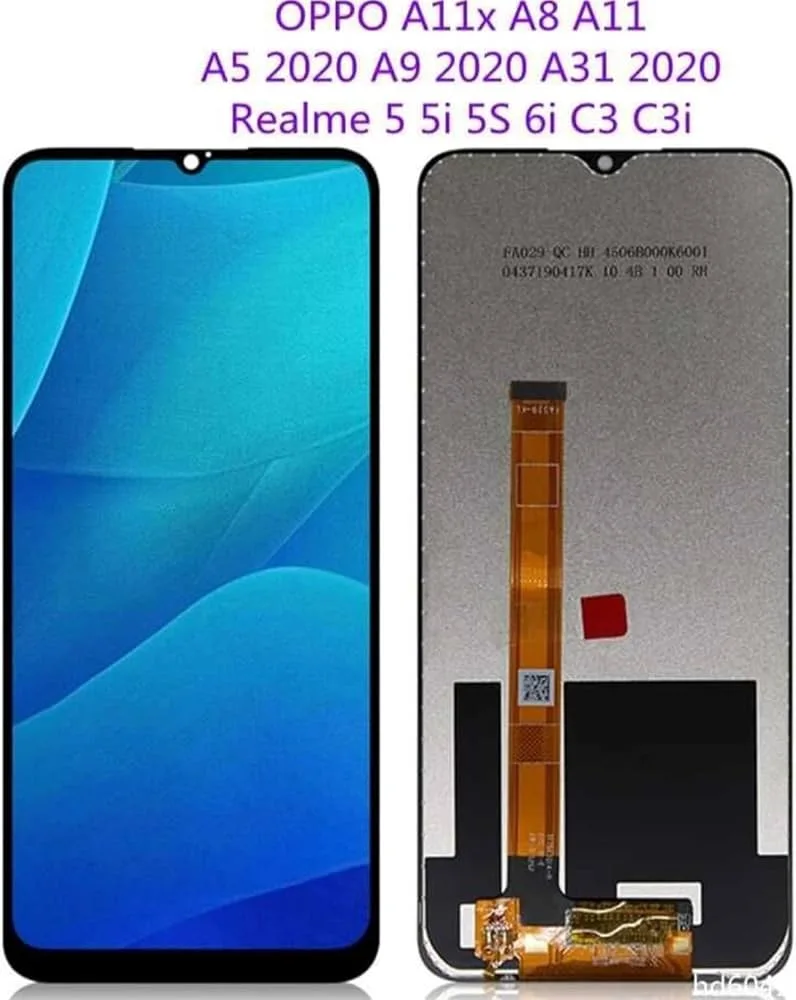 Oppo A5 2020 A9 2020 A31 Realme 3 3İ 5i 6İ Ocalı Cam Siyah