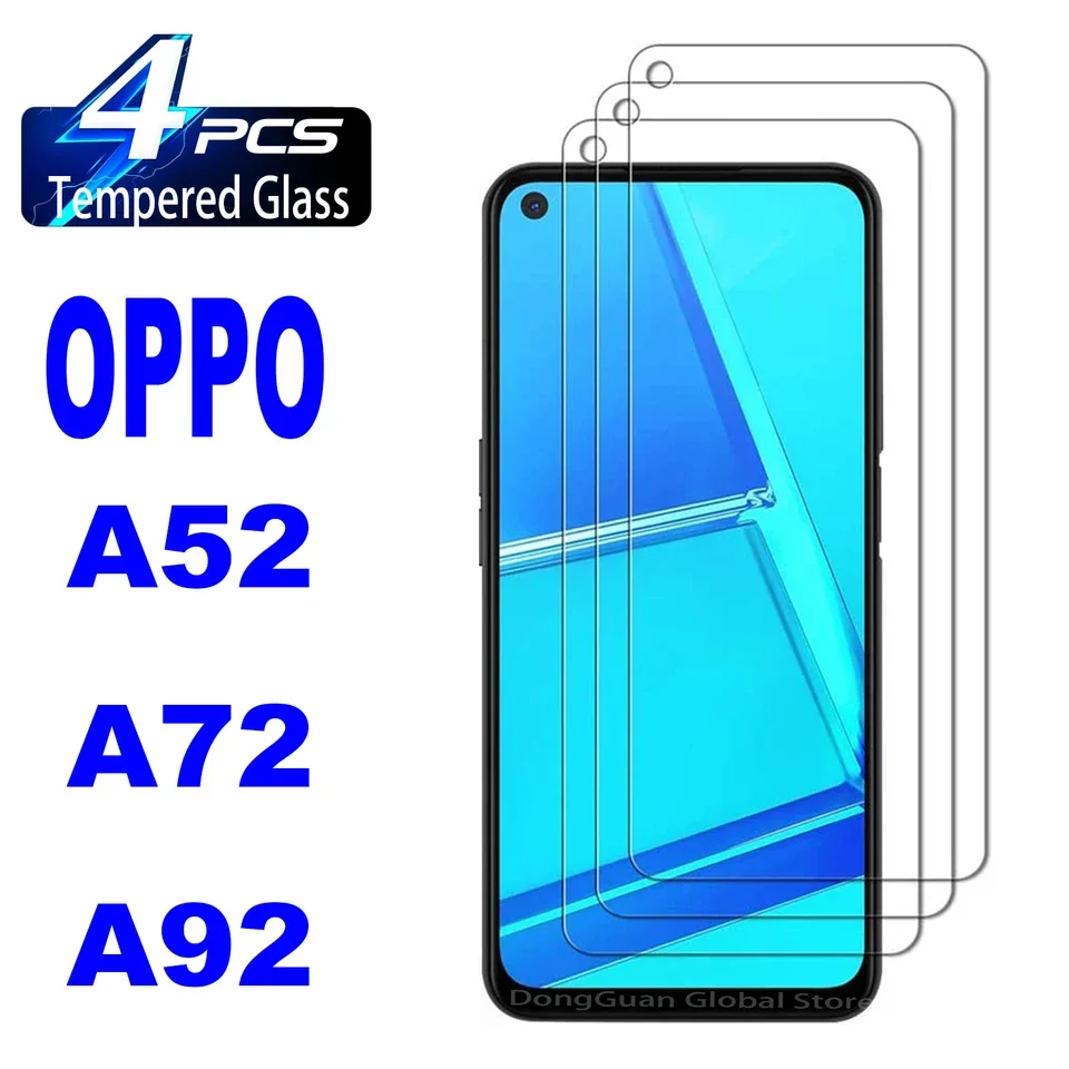 Oppo A52 A72 A92 Ocalı Cam Siyah
